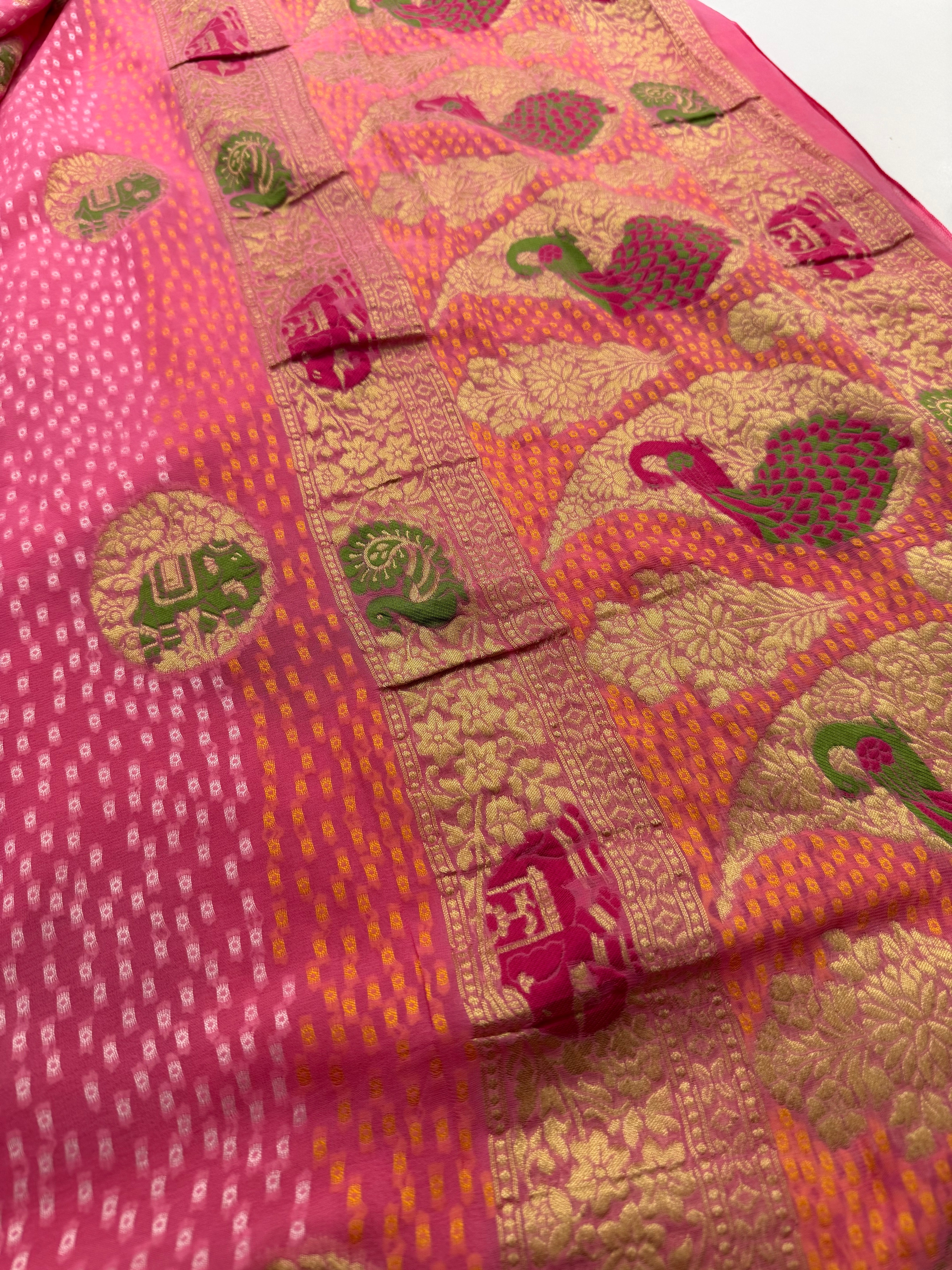 Khaddi georgette saree