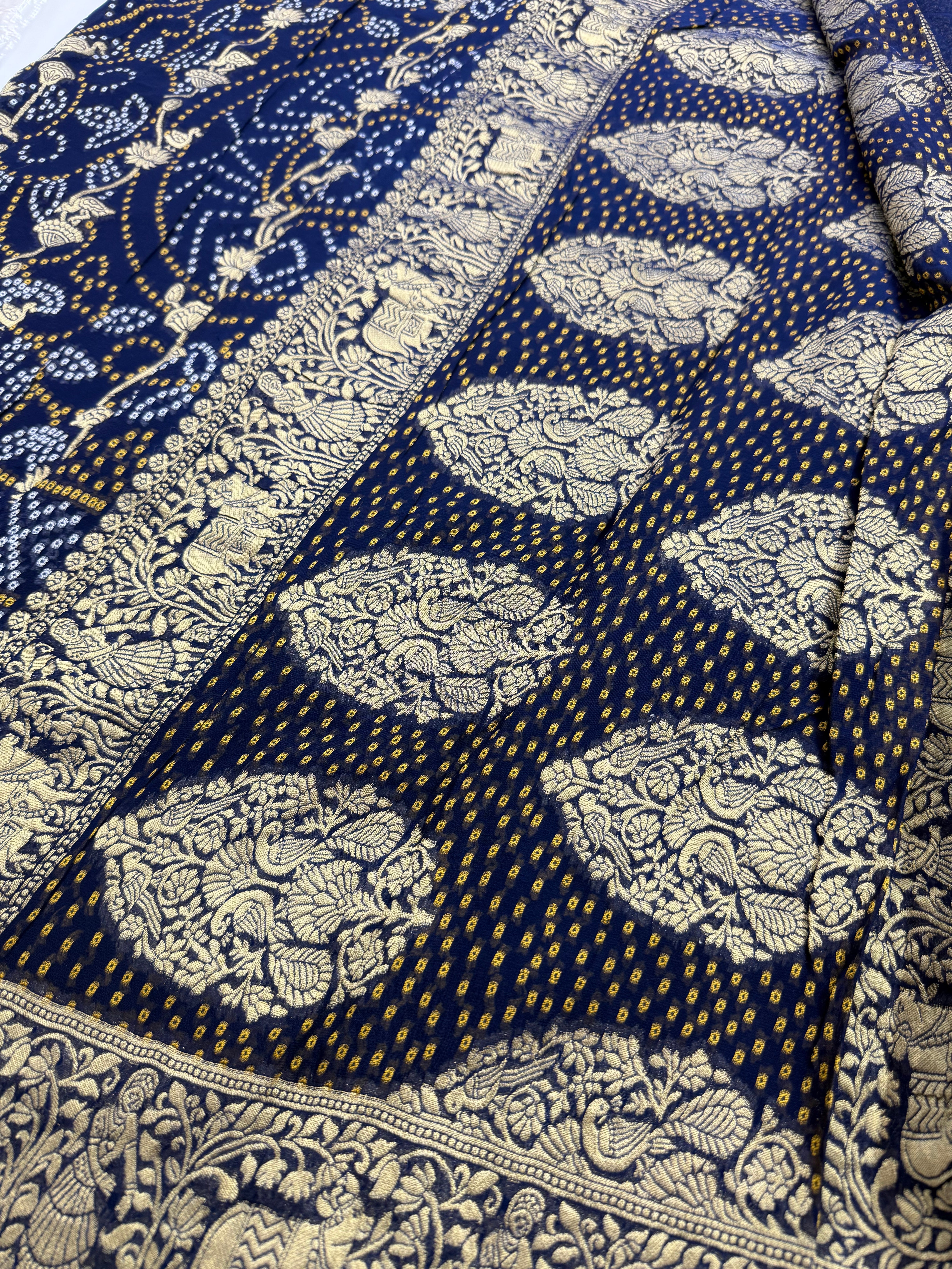 Khaddi georgette saree