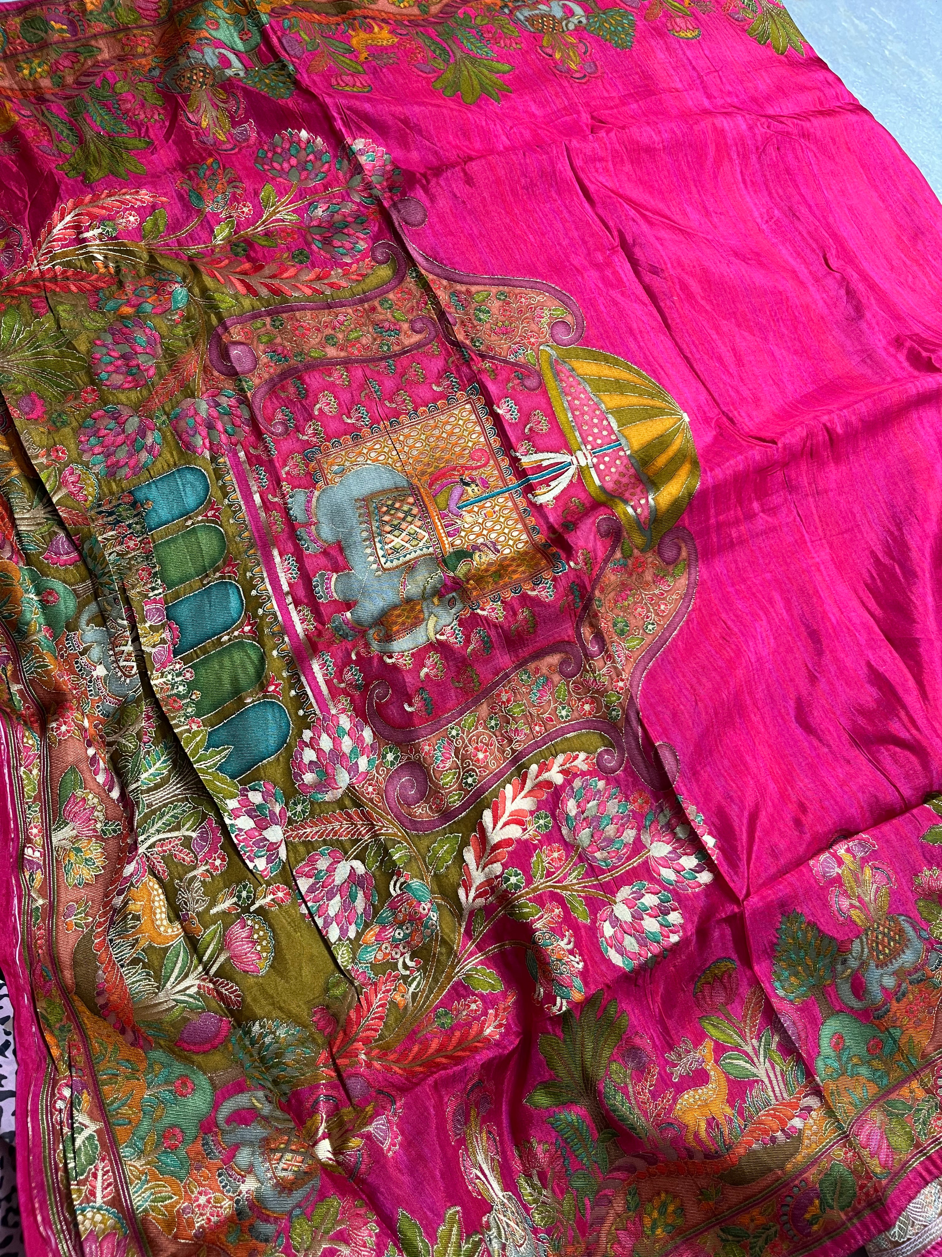 Pashmina silk saree
