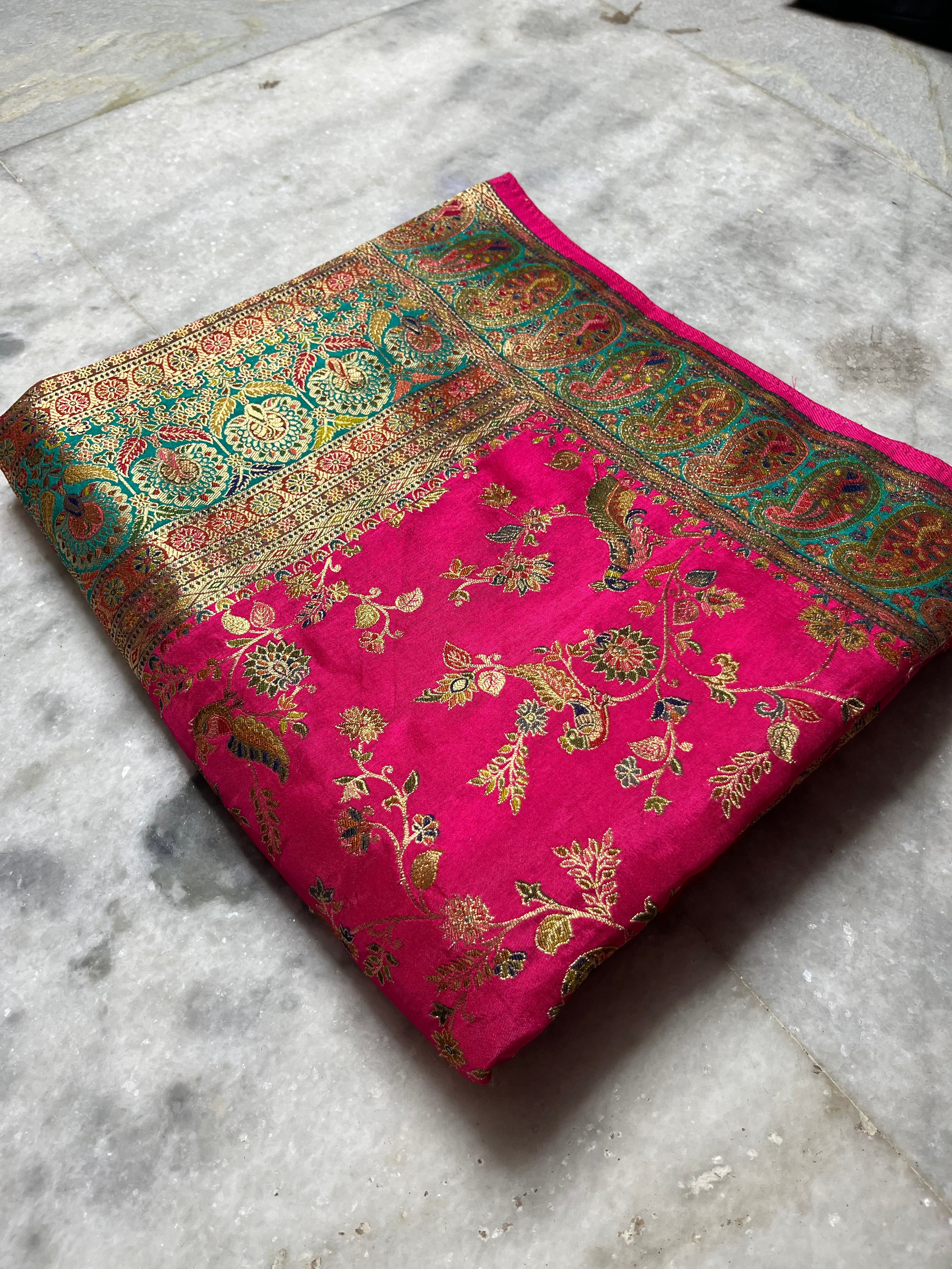 Pashmina silk saree