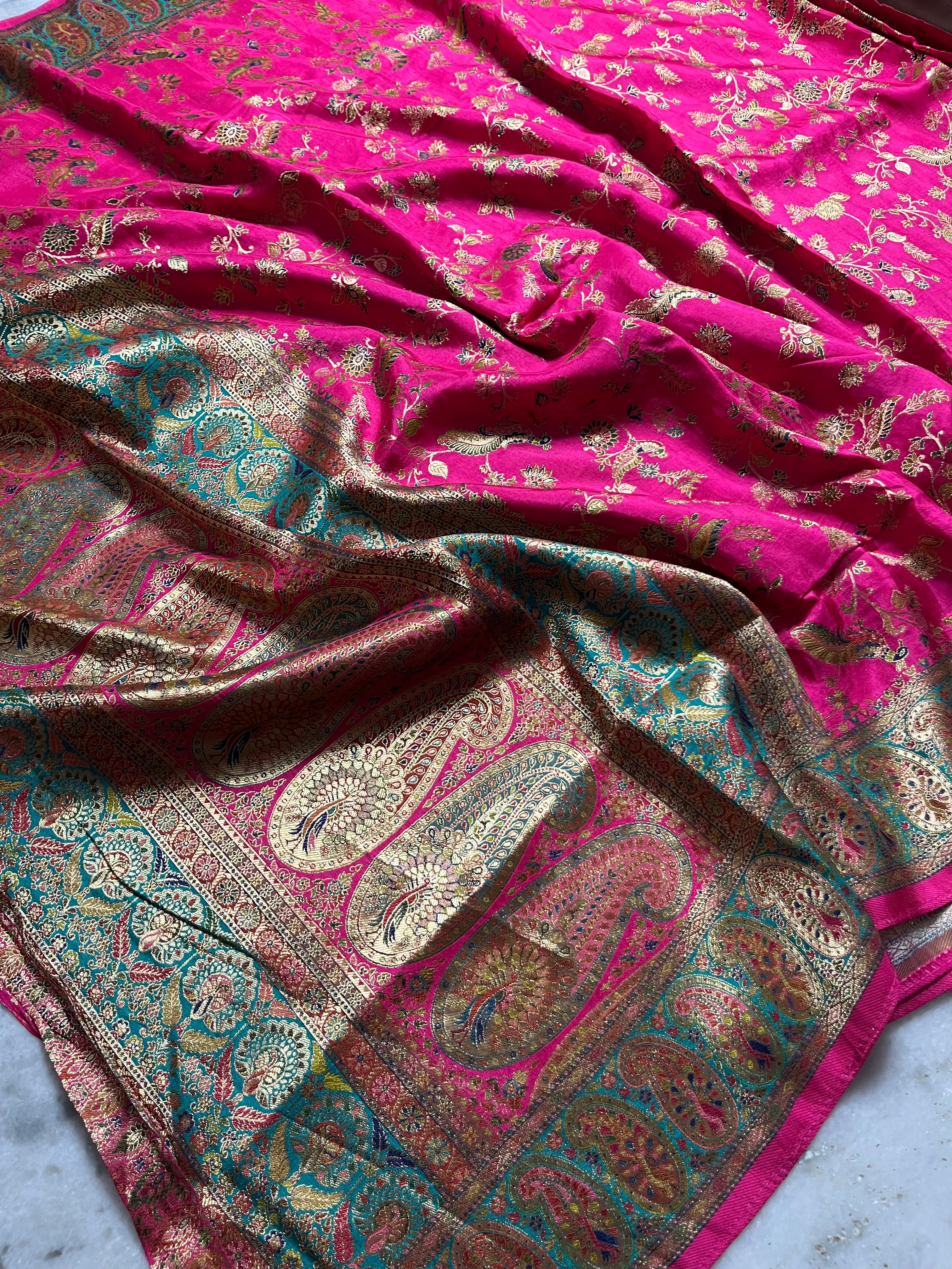 Pashmina silk saree