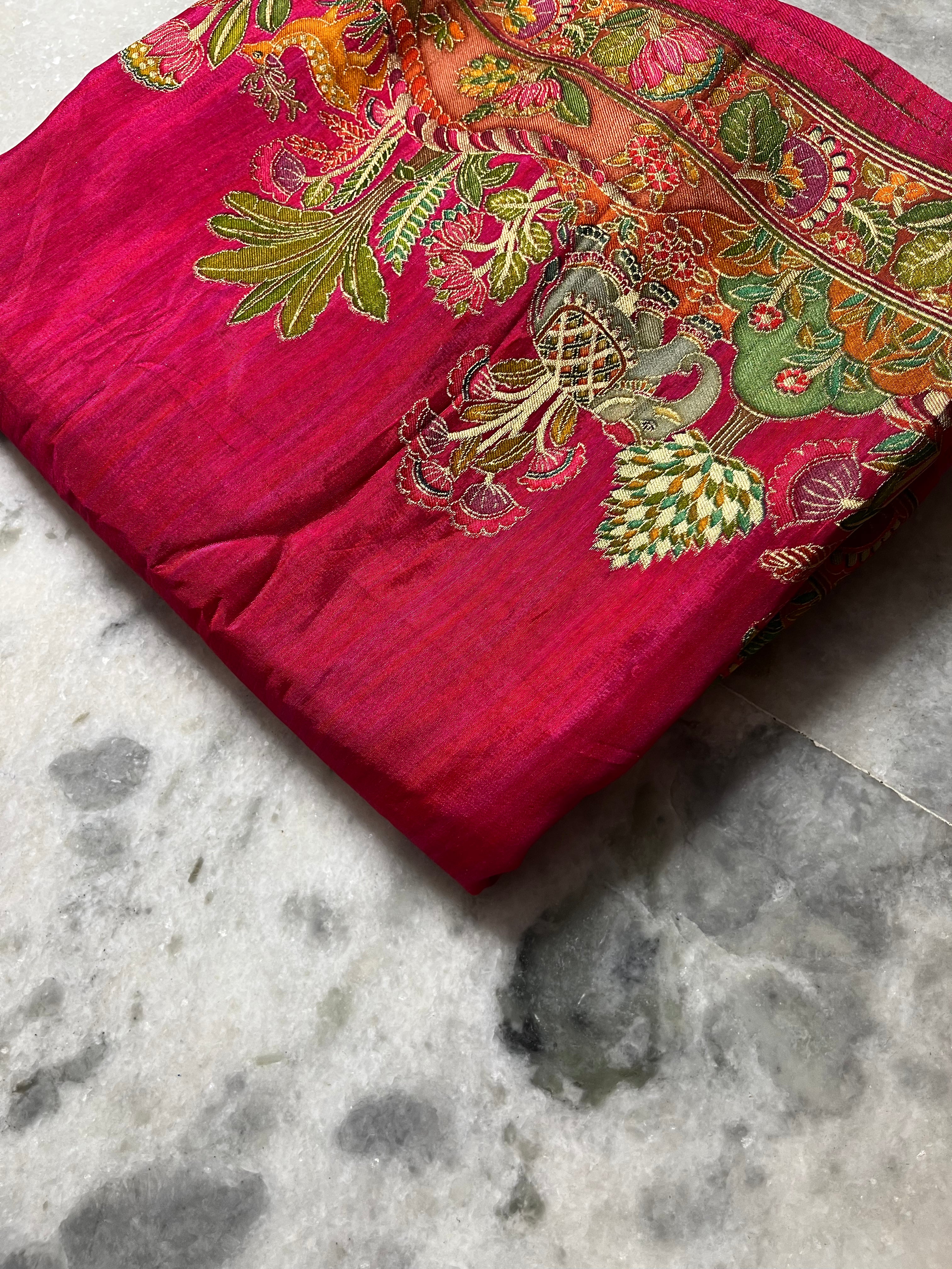 Pashmina silk saree