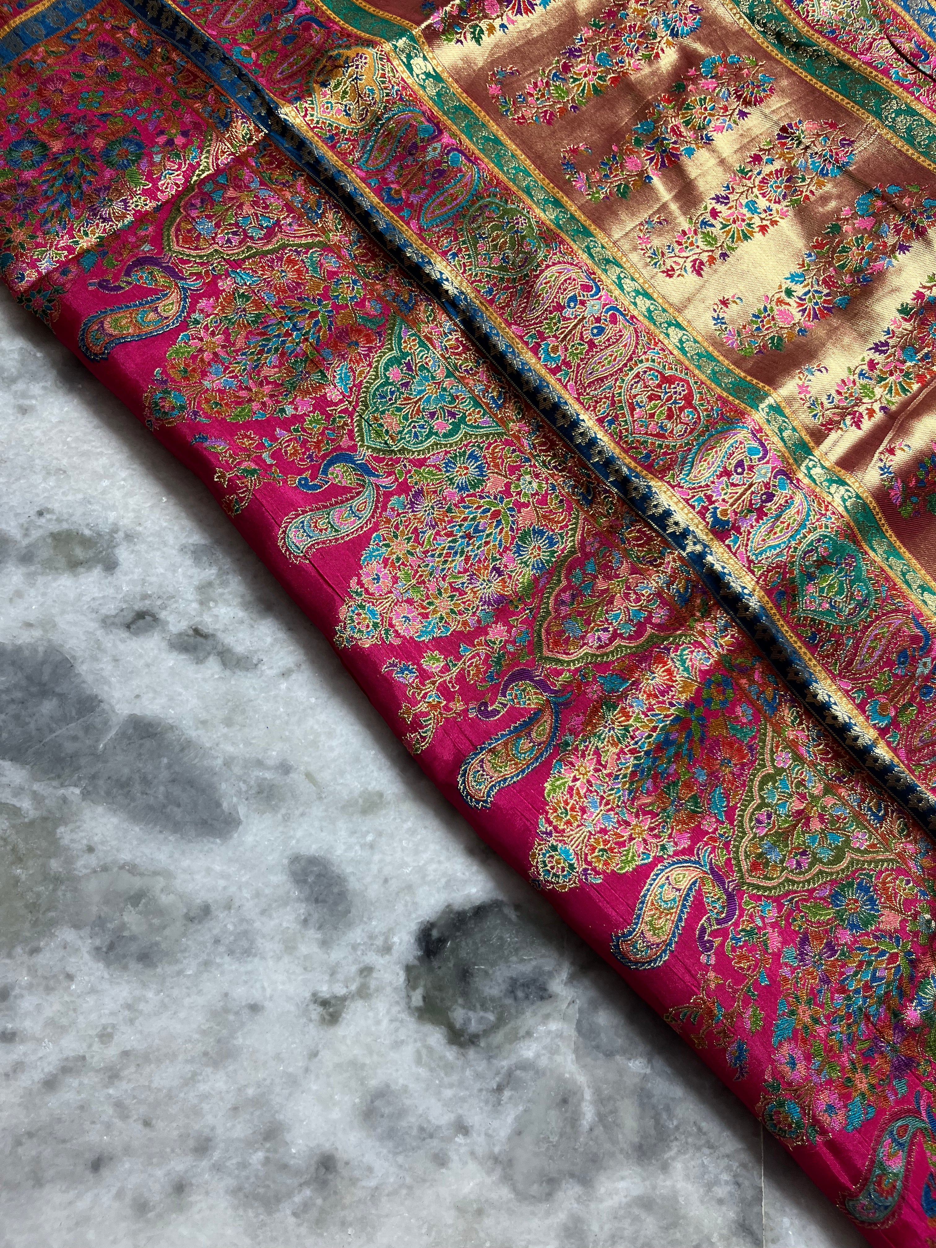Pashmina silk saree