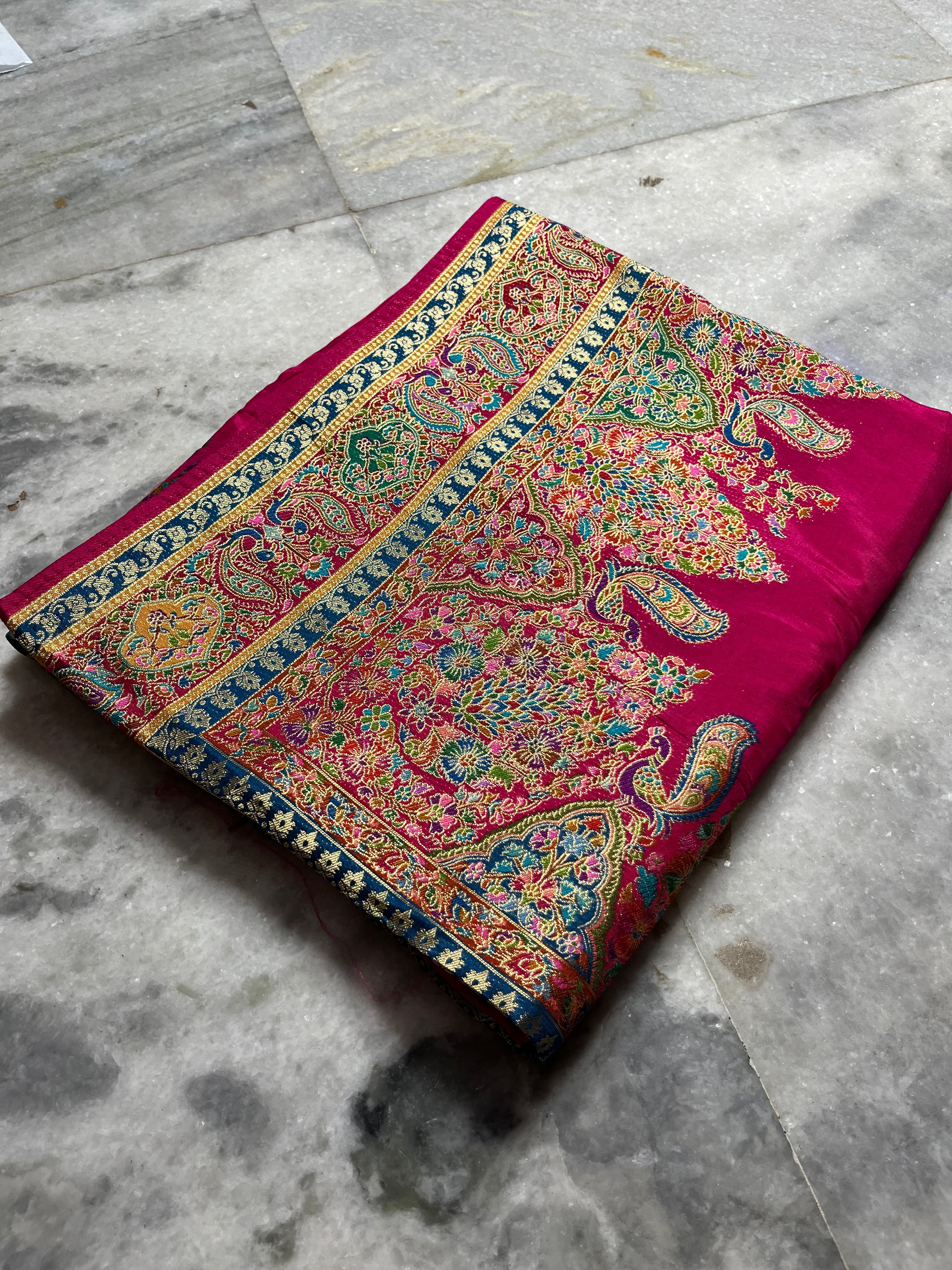 Pashmina silk saree