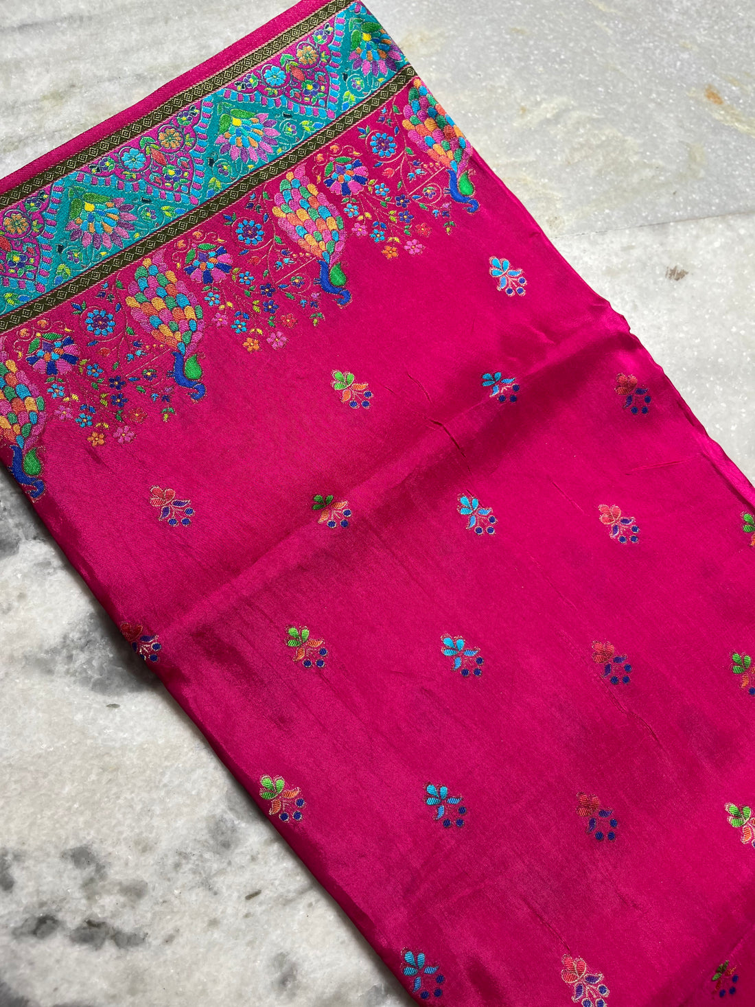 Pashmina silk saree