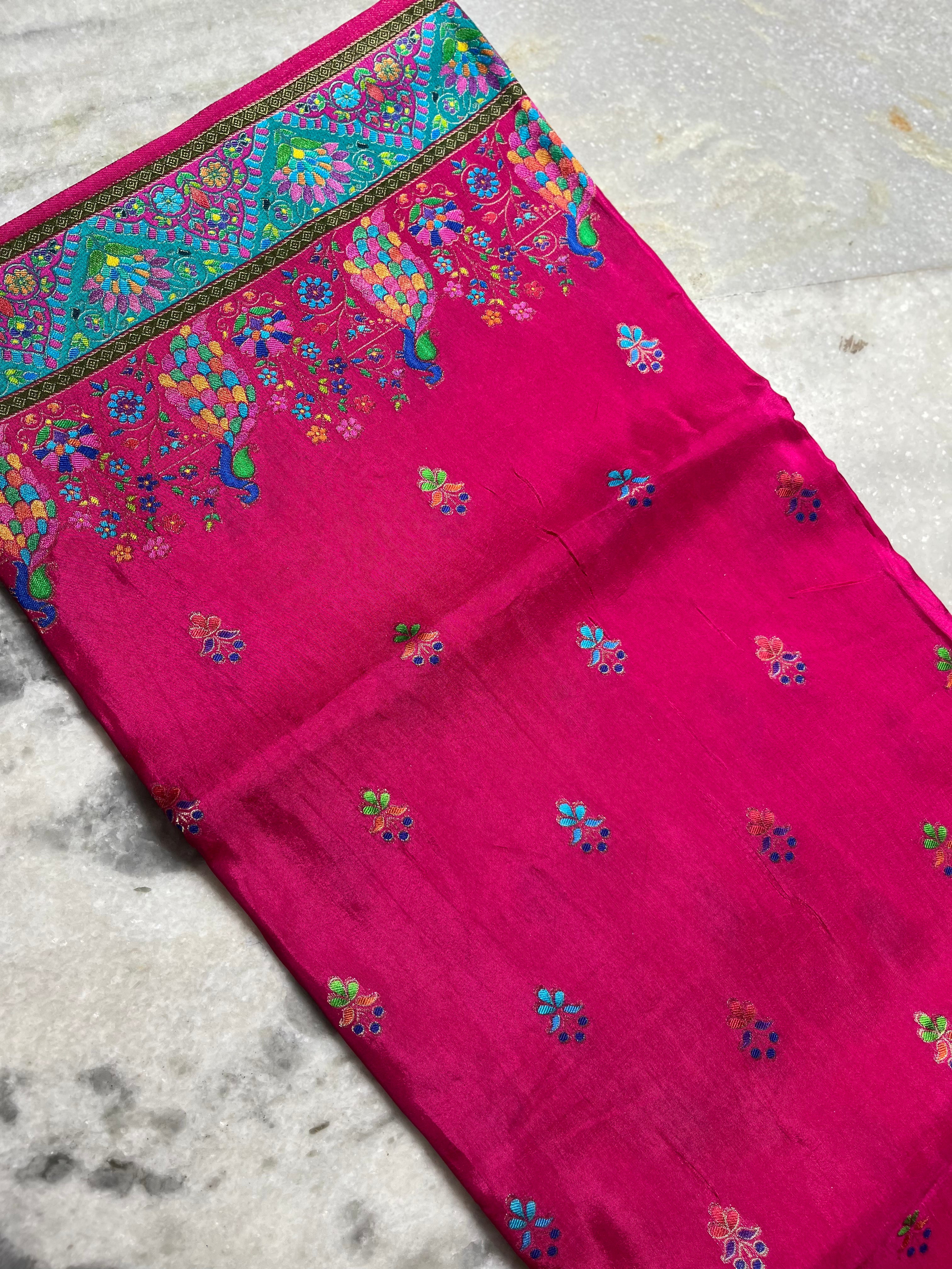 Pashmina silk saree