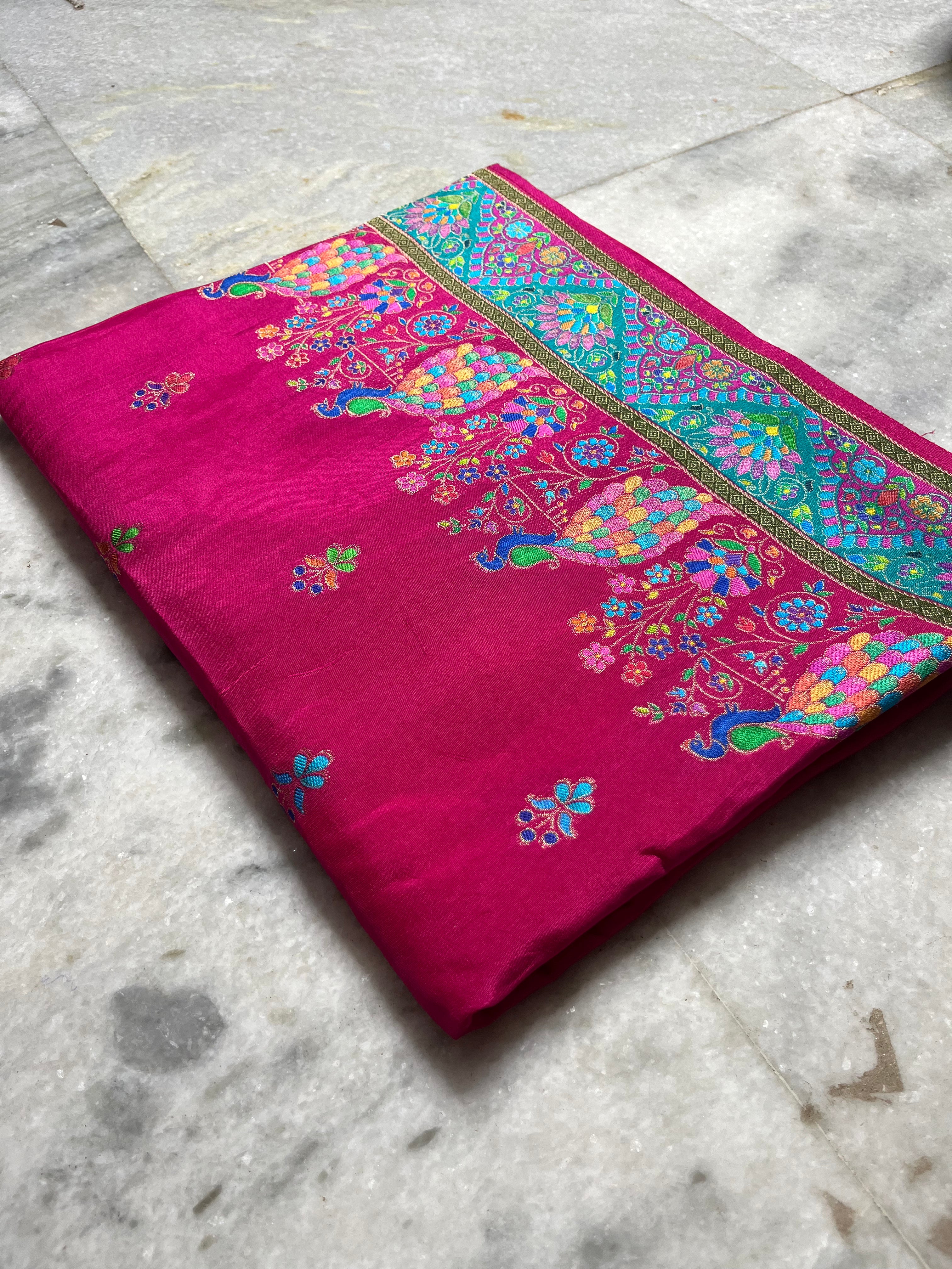 Pashmina silk saree