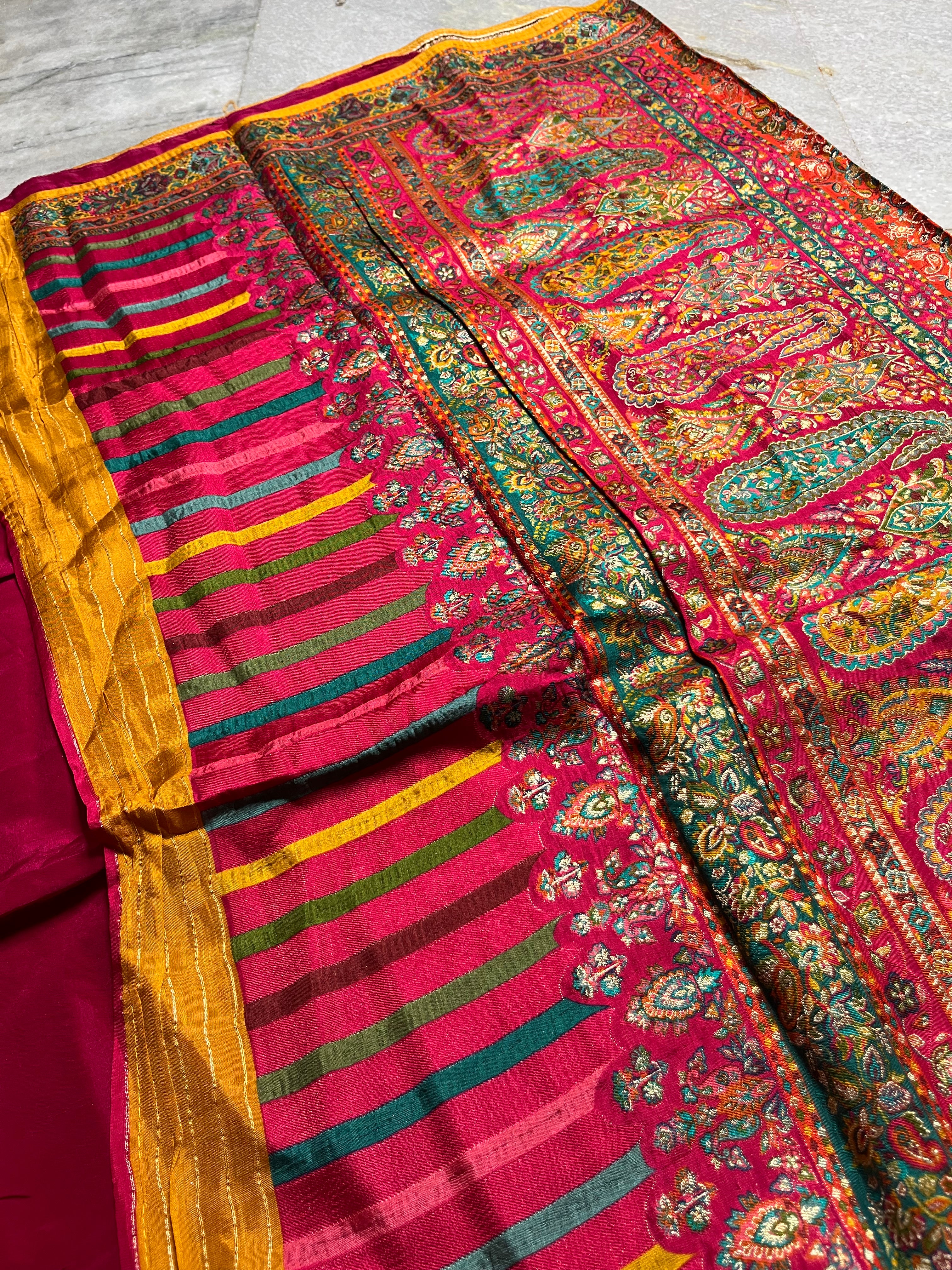 Pashmina silk saree
