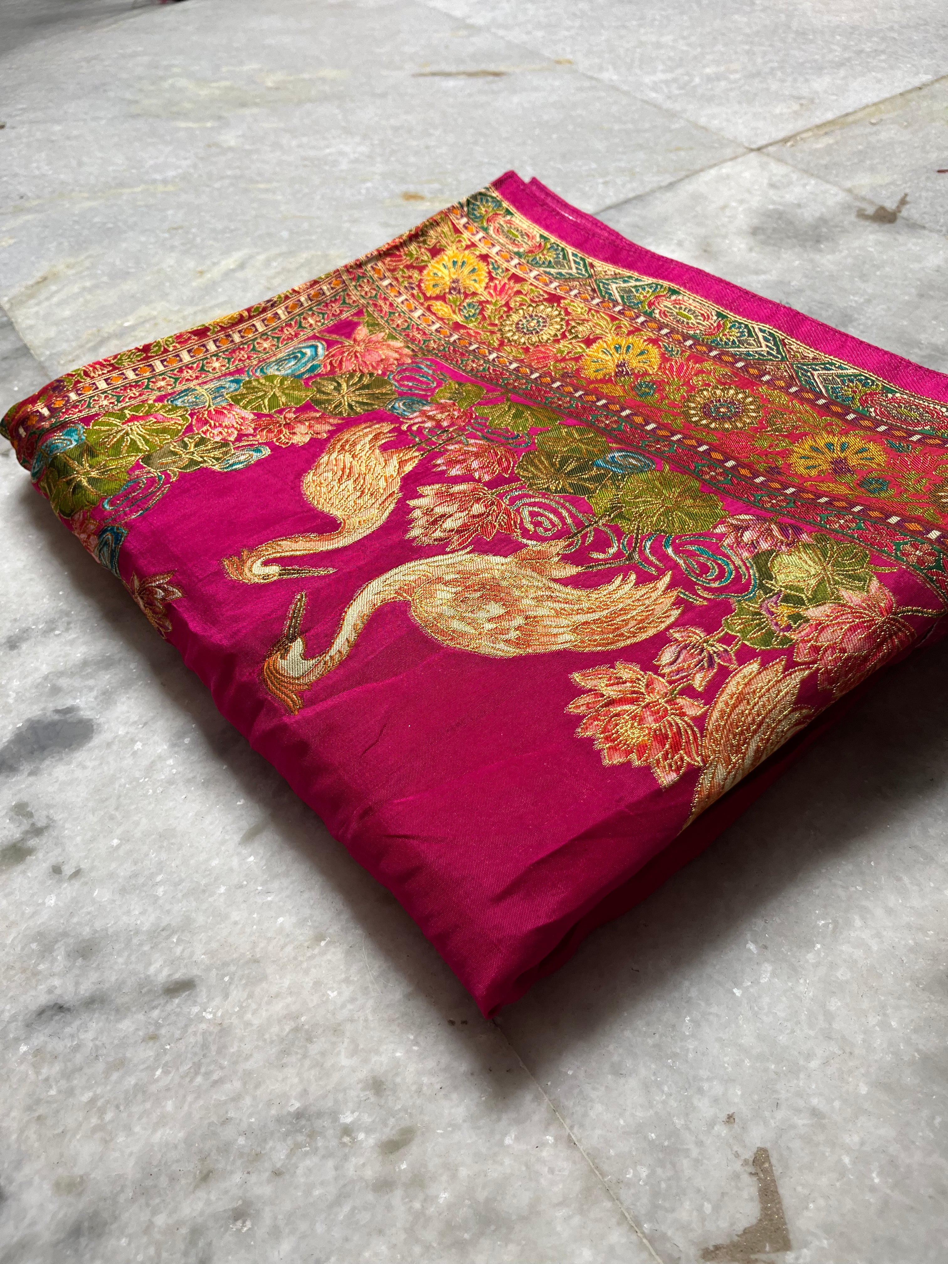 Pashmina silk saree
