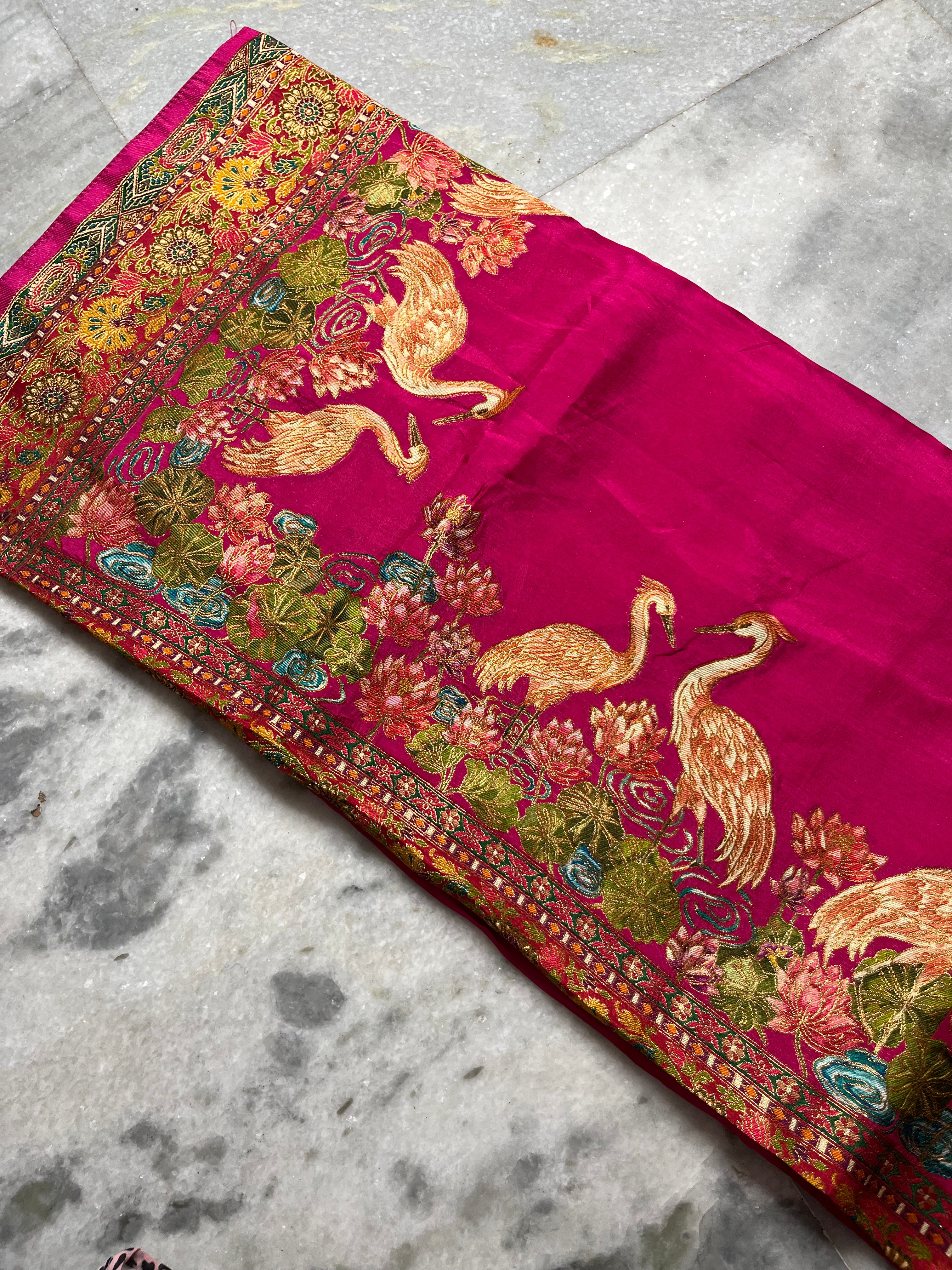 Pashmina silk saree