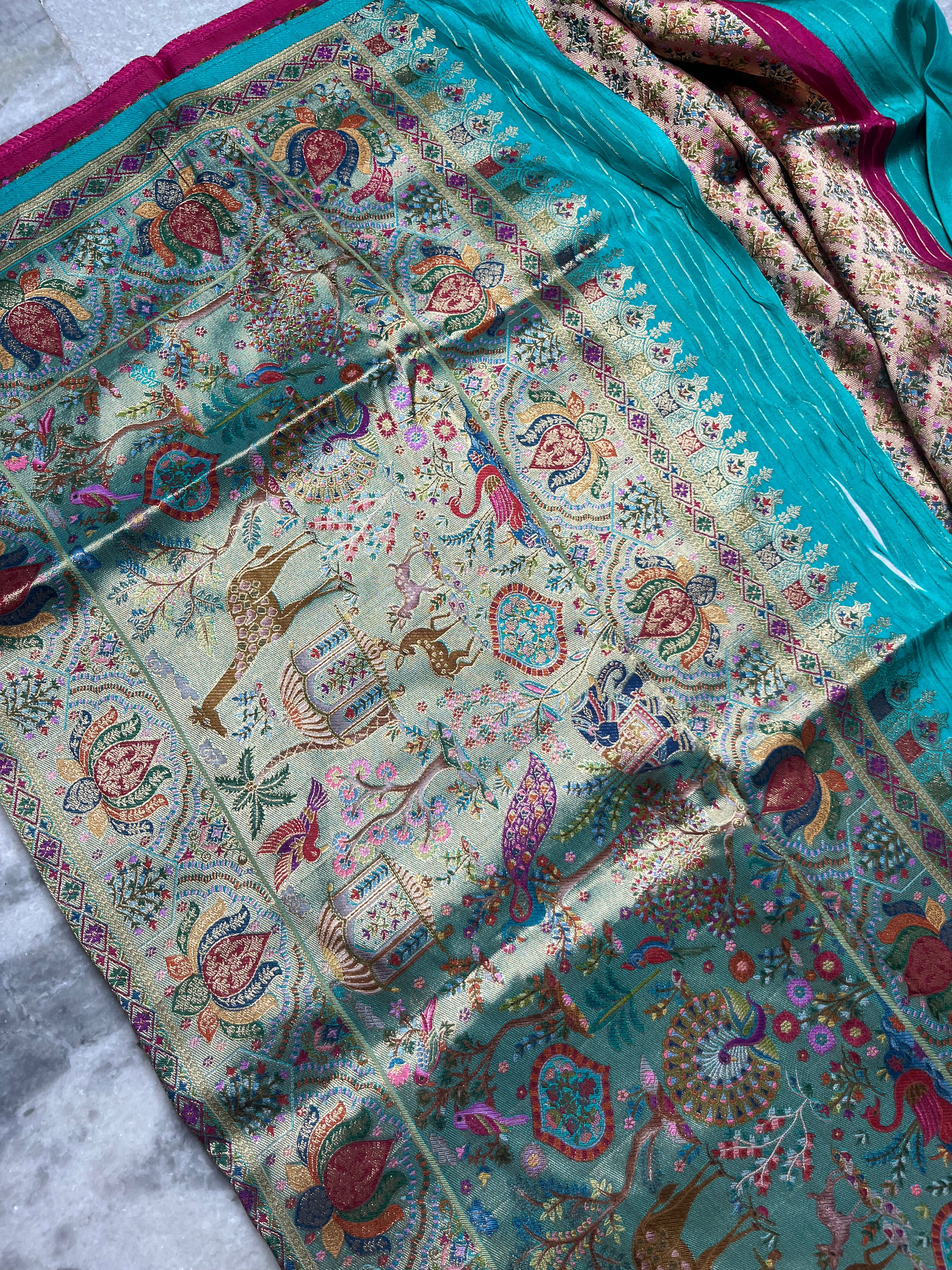 Pashmina silk saree