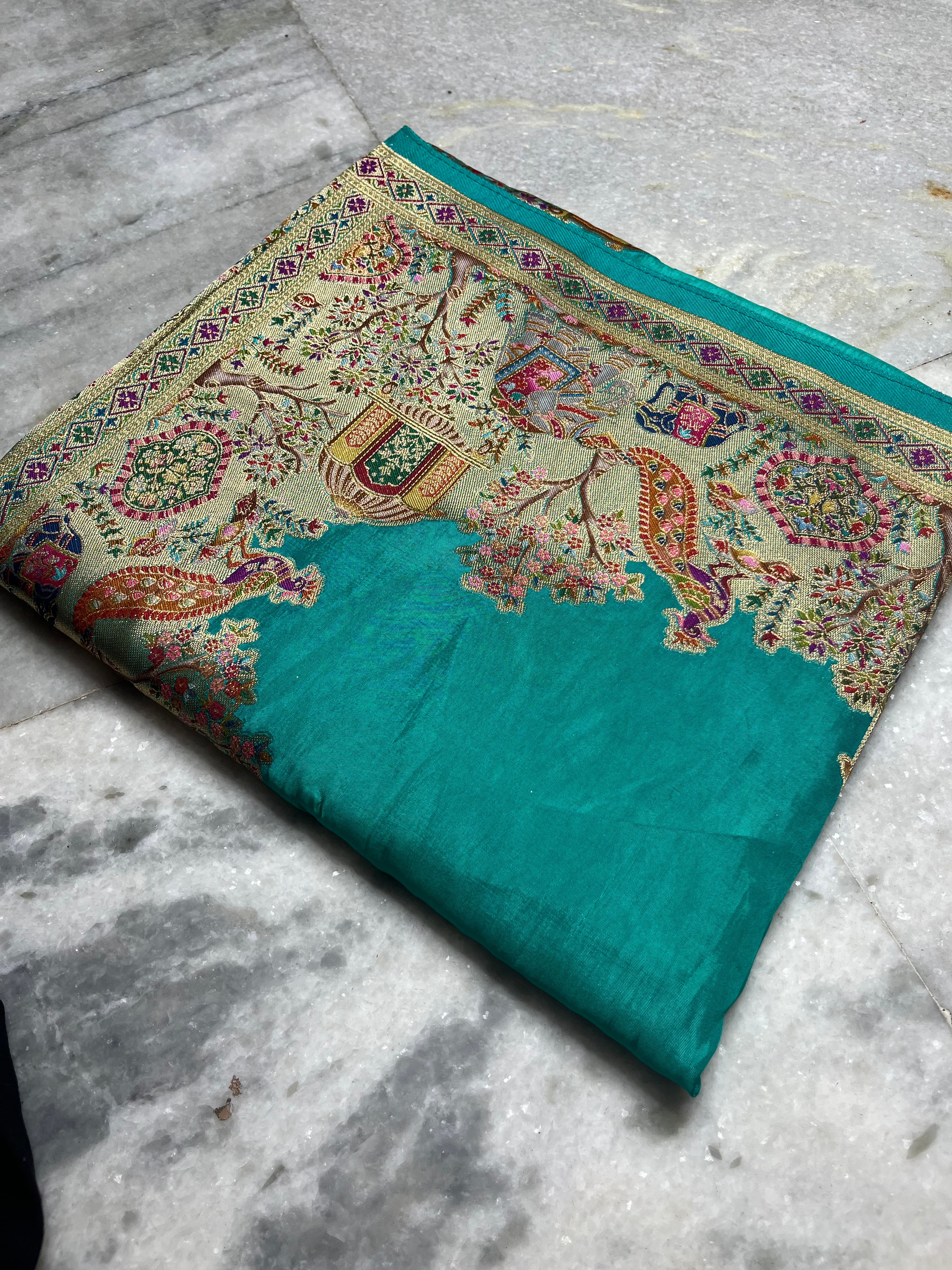 Pashmina silk saree
