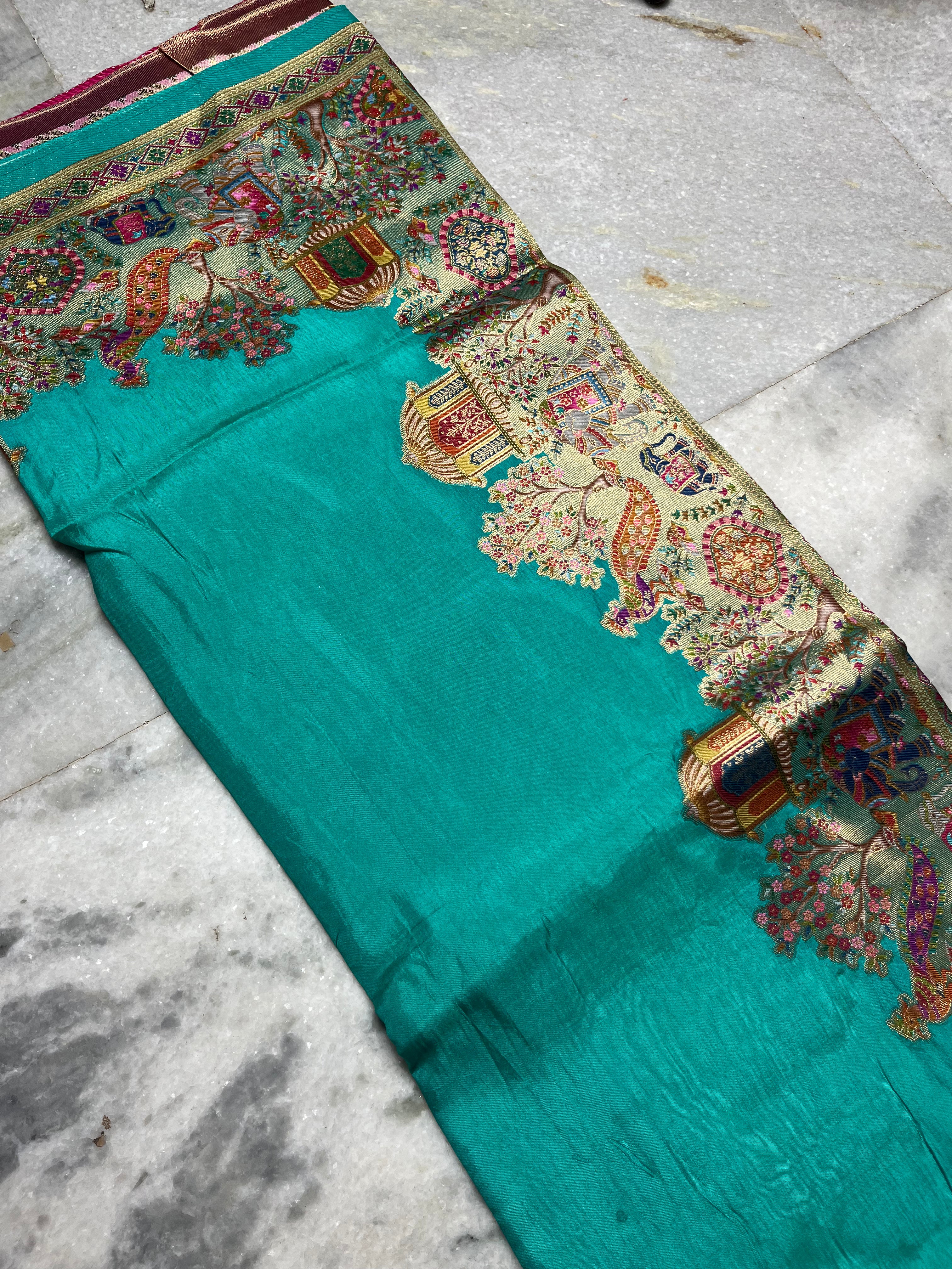 Pashmina silk saree
