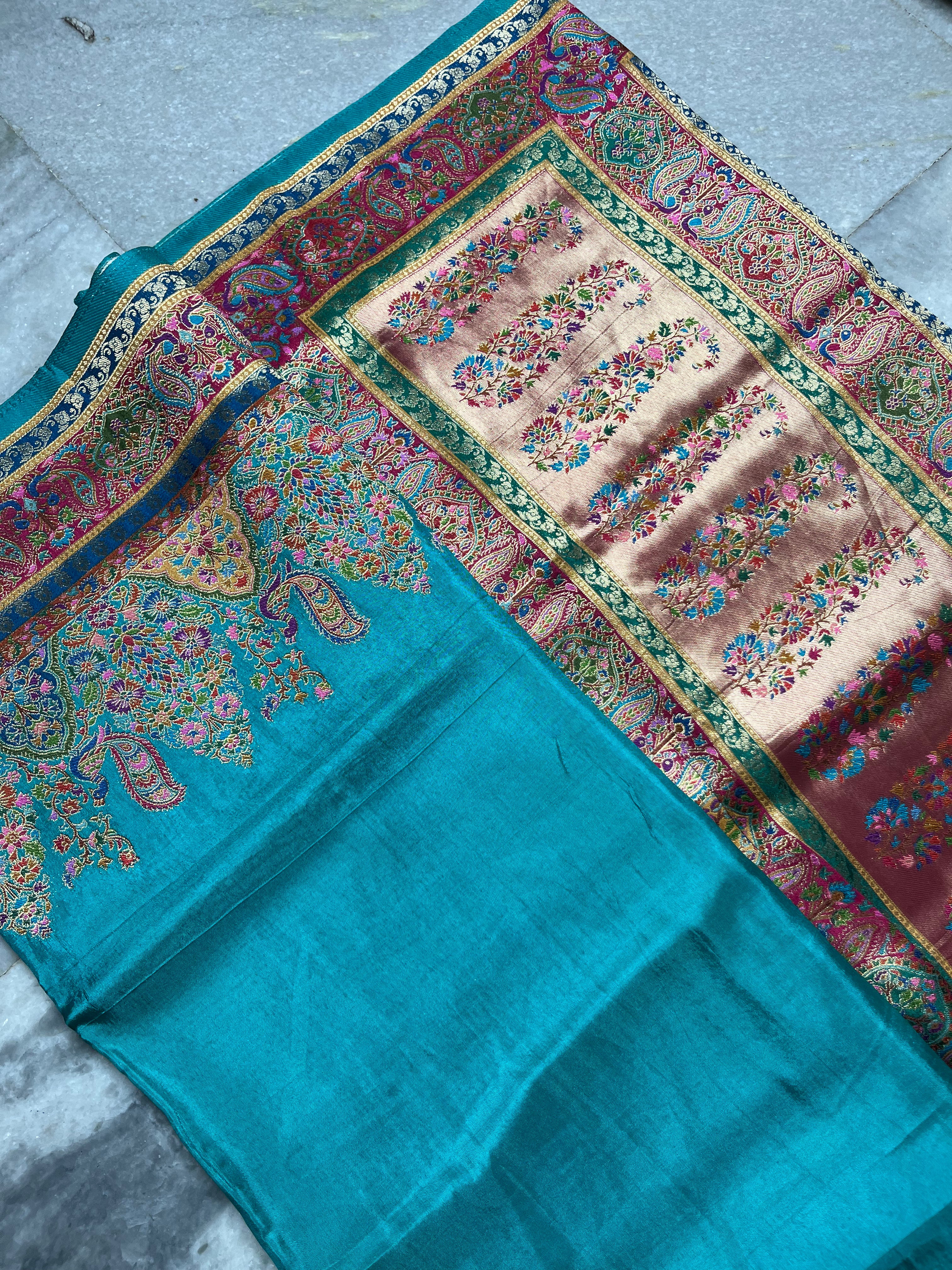 Pashmina silk saree