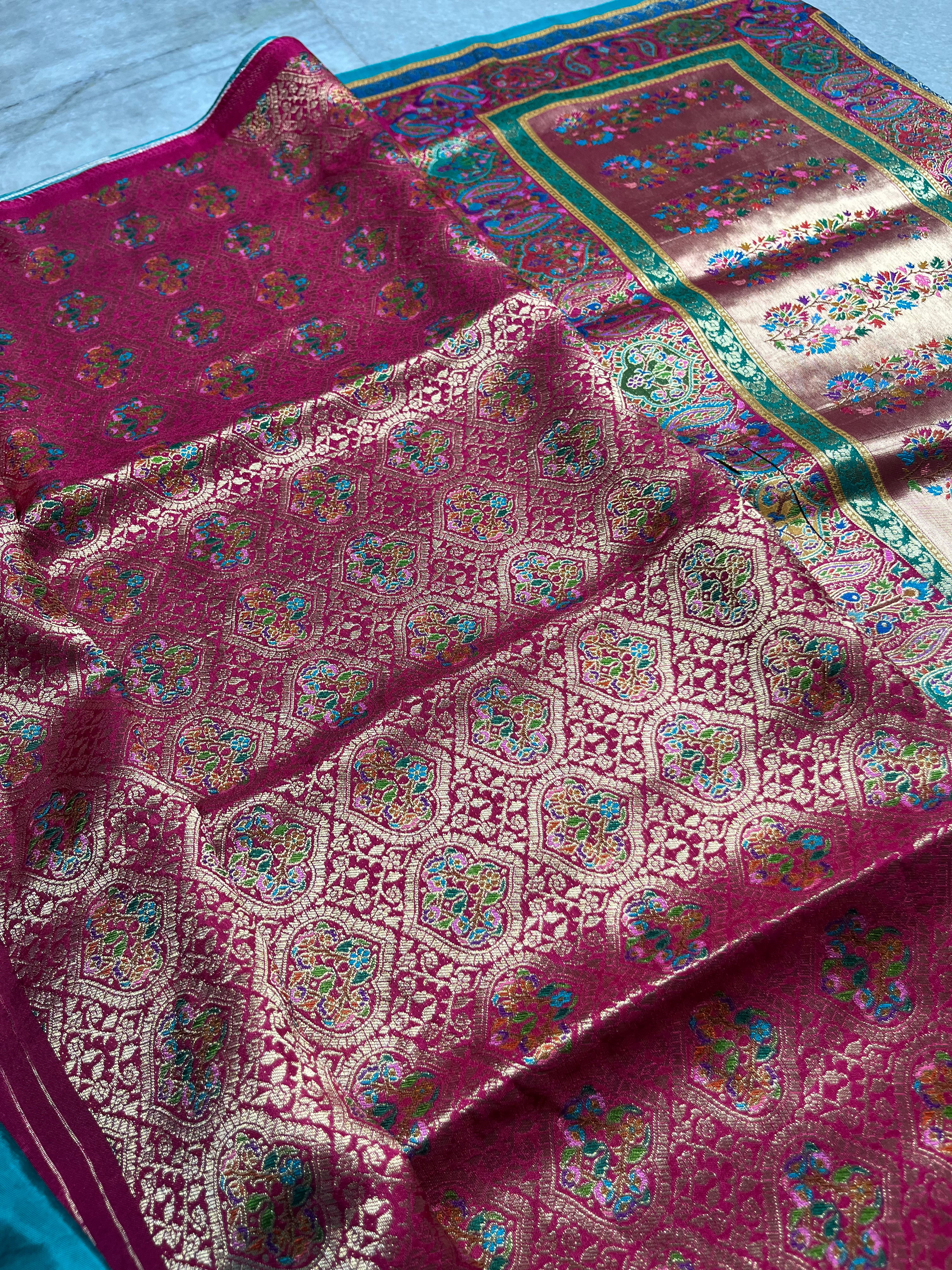 Pashmina silk saree