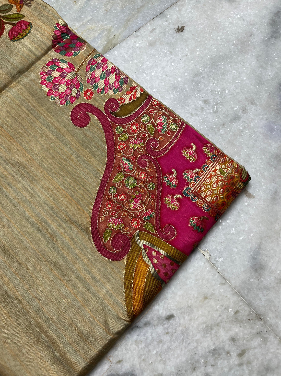 Pashmina silk saree