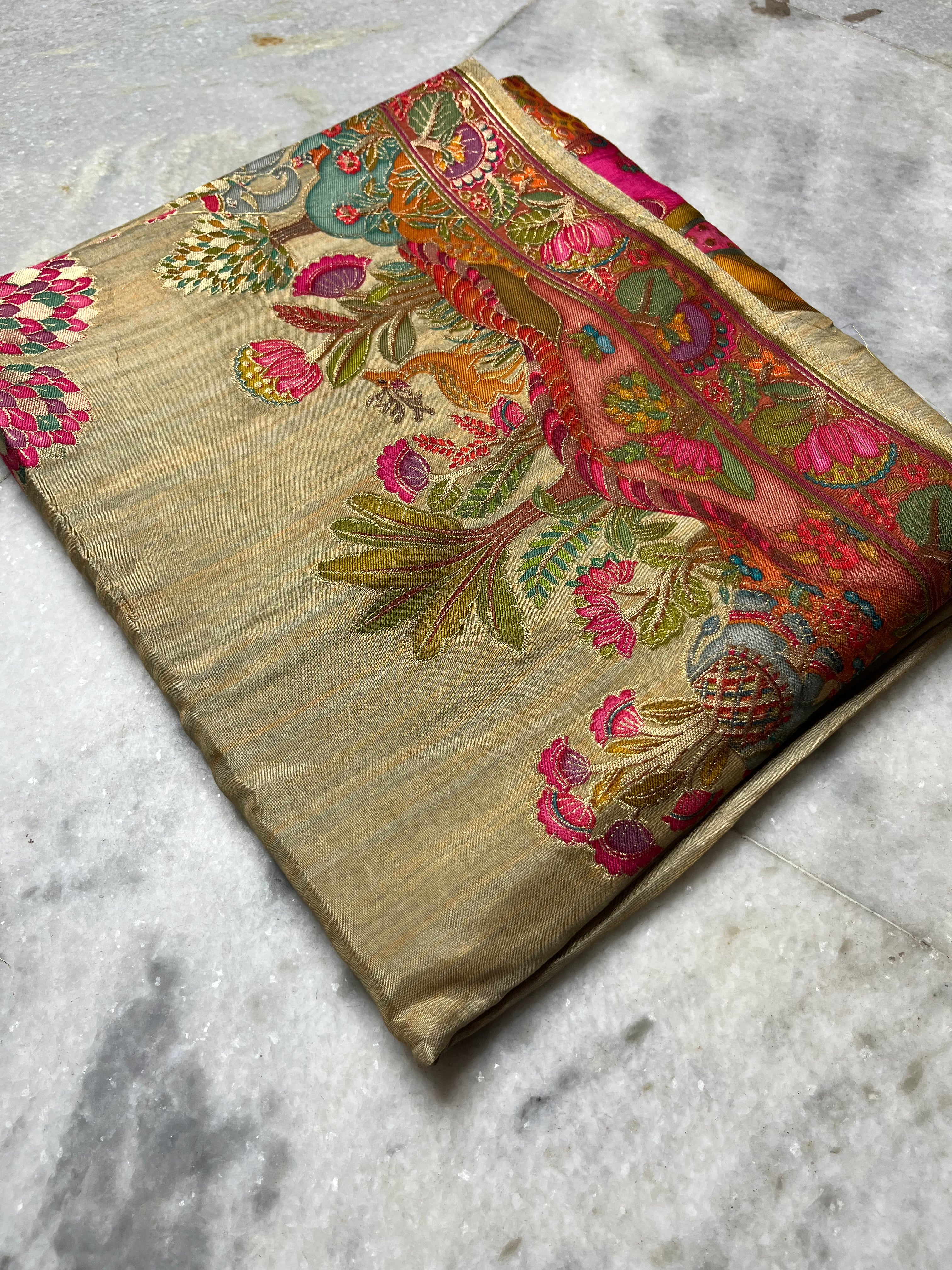 Pashmina silk saree