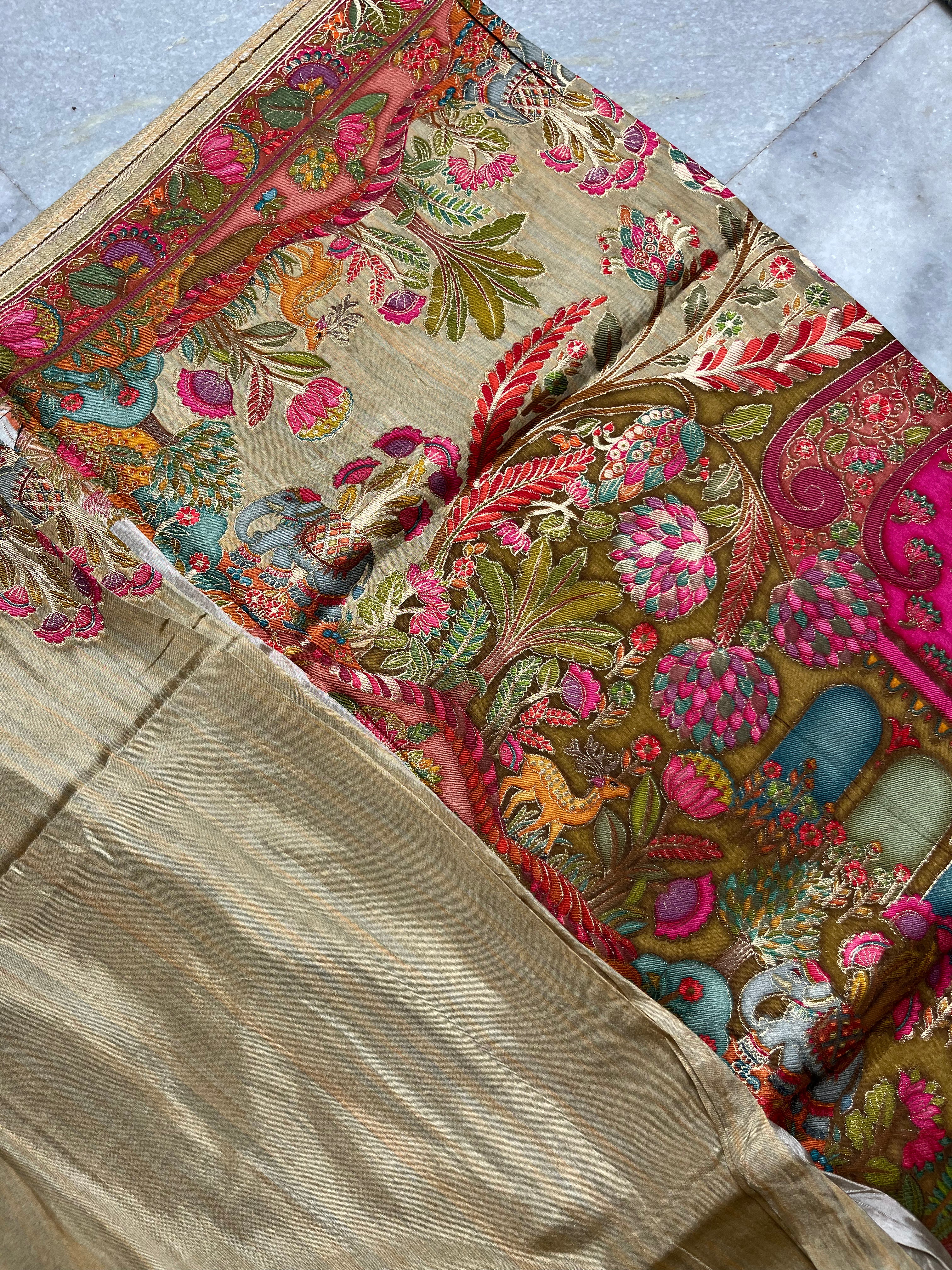 Pashmina silk saree
