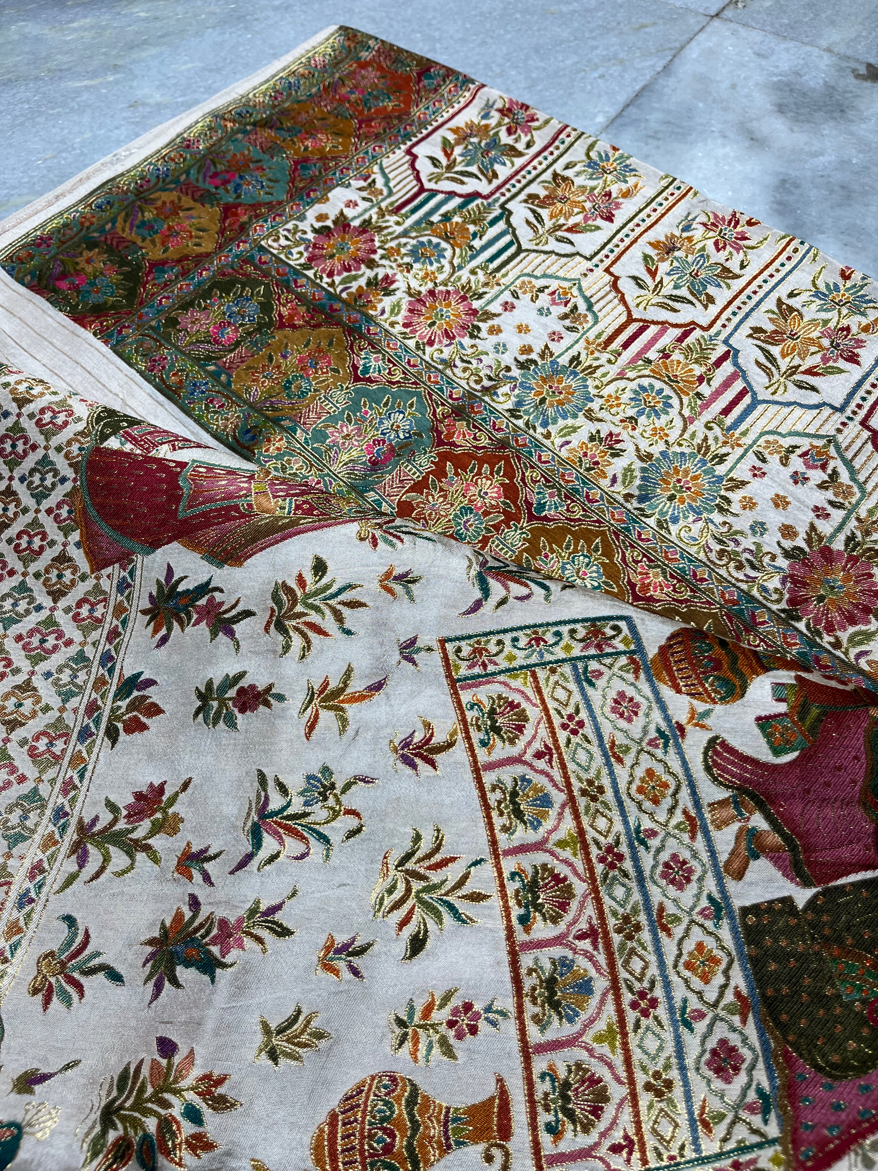 Pashmina silk saree
