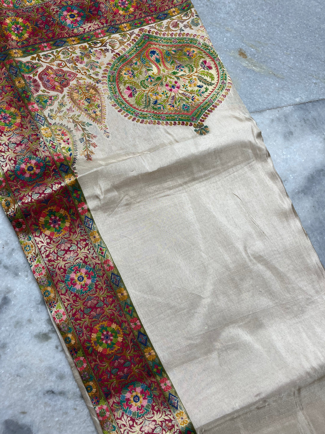 Pashmina silk saree