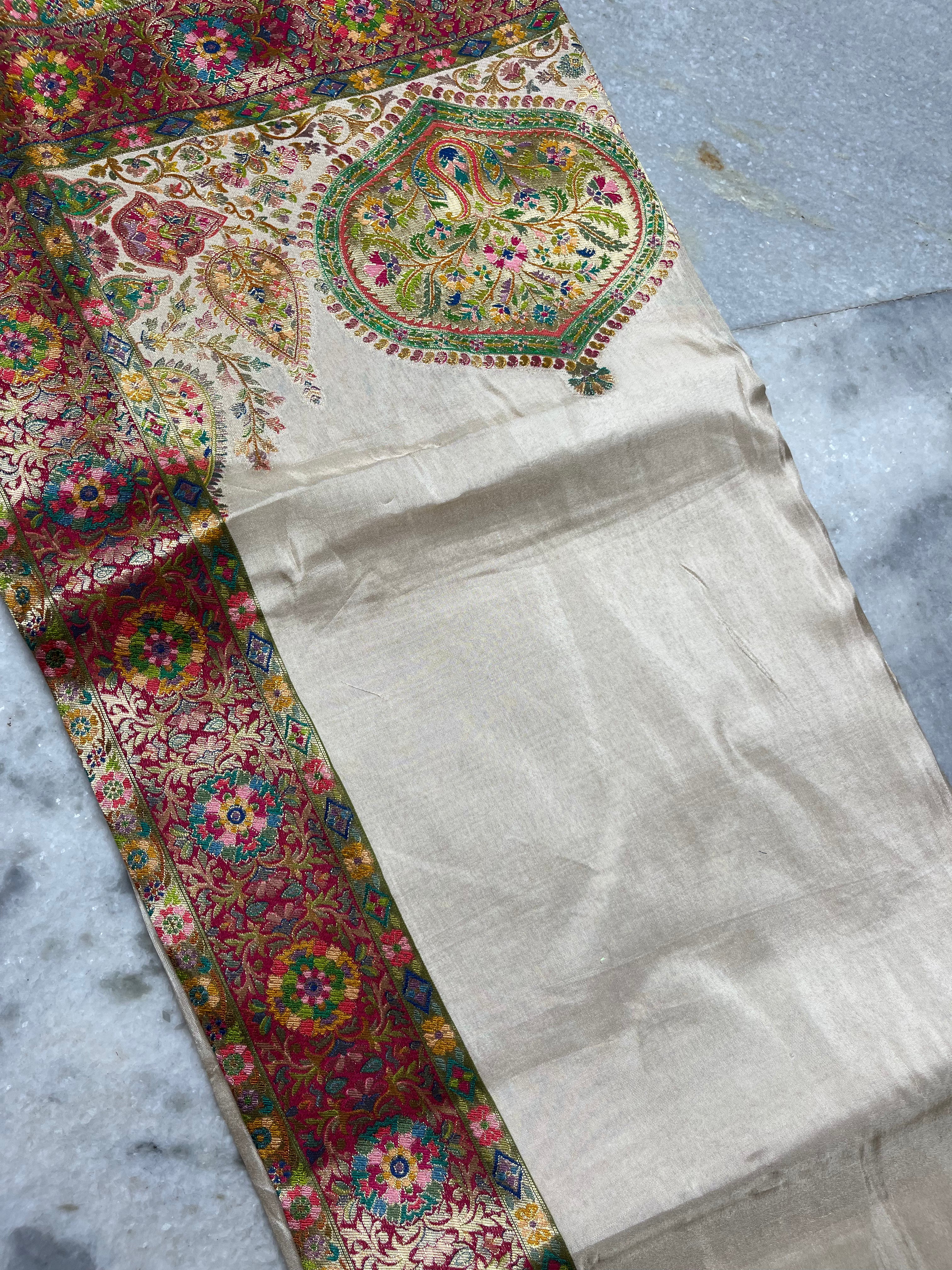 Pashmina silk saree