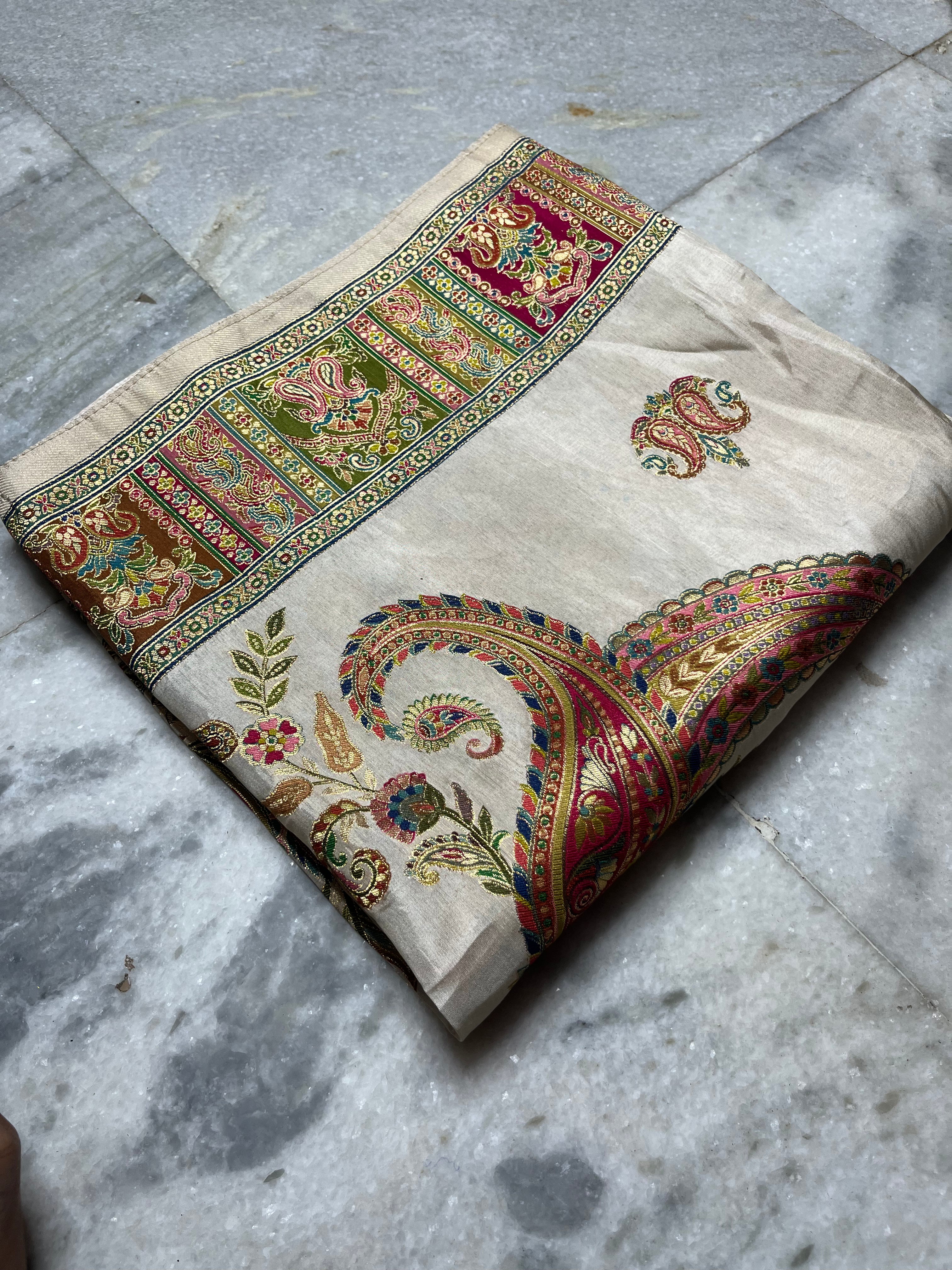 Pashmina silk saree