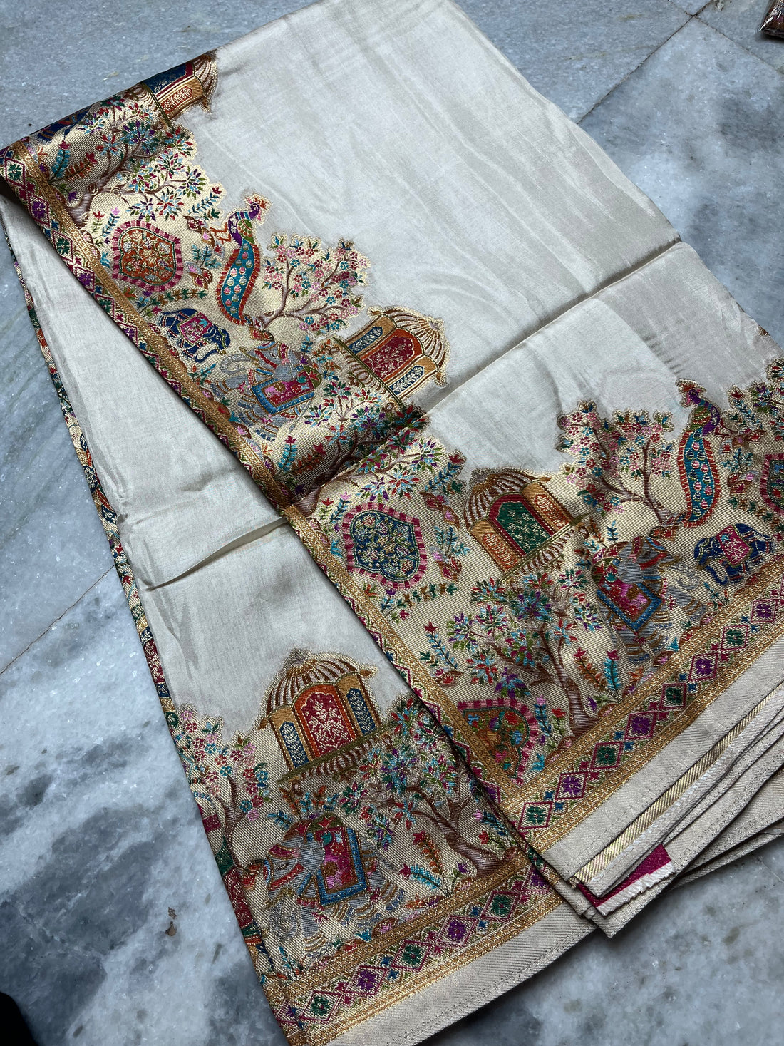 Pashmina silk saree