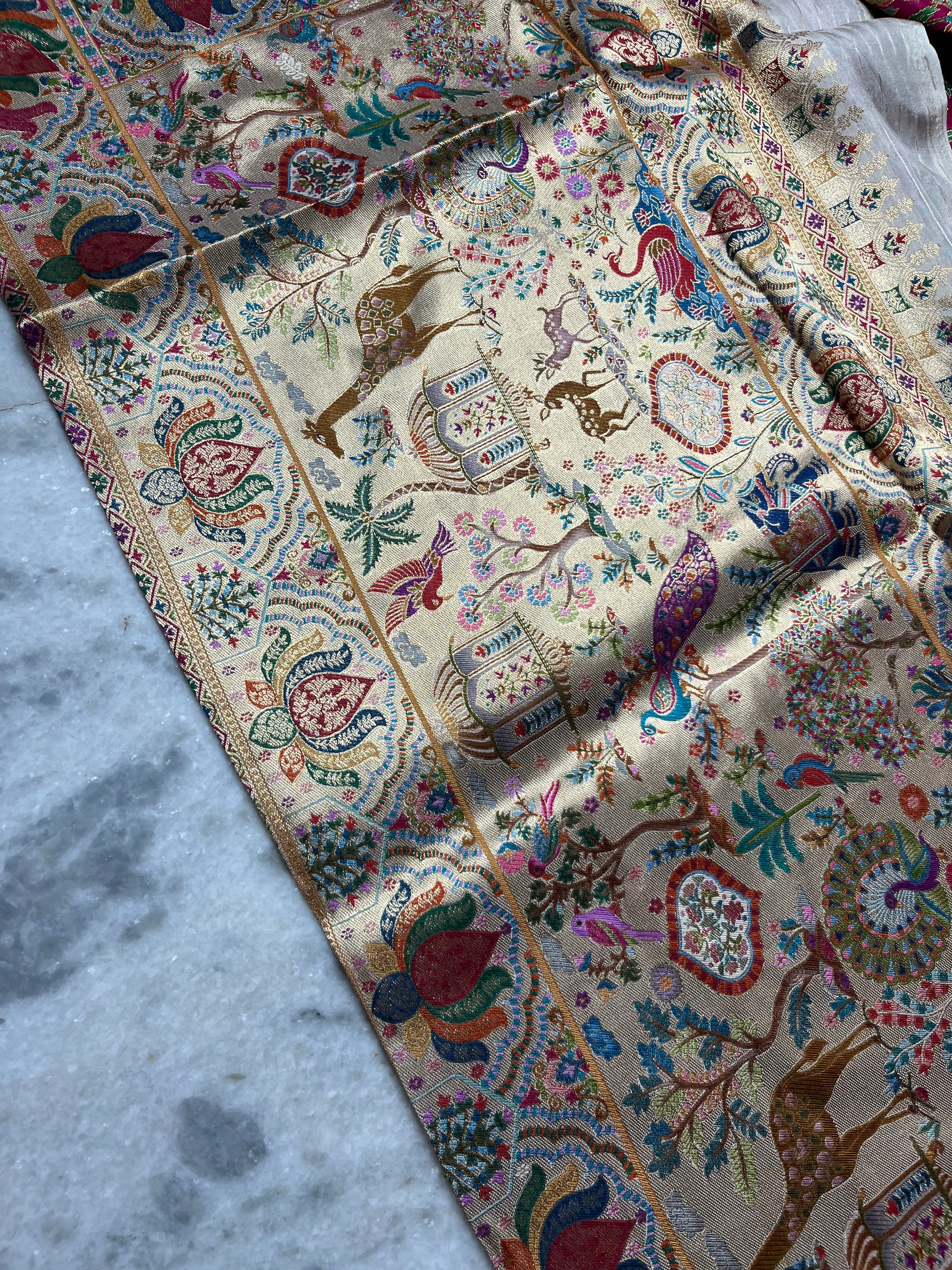 Pashmina silk saree