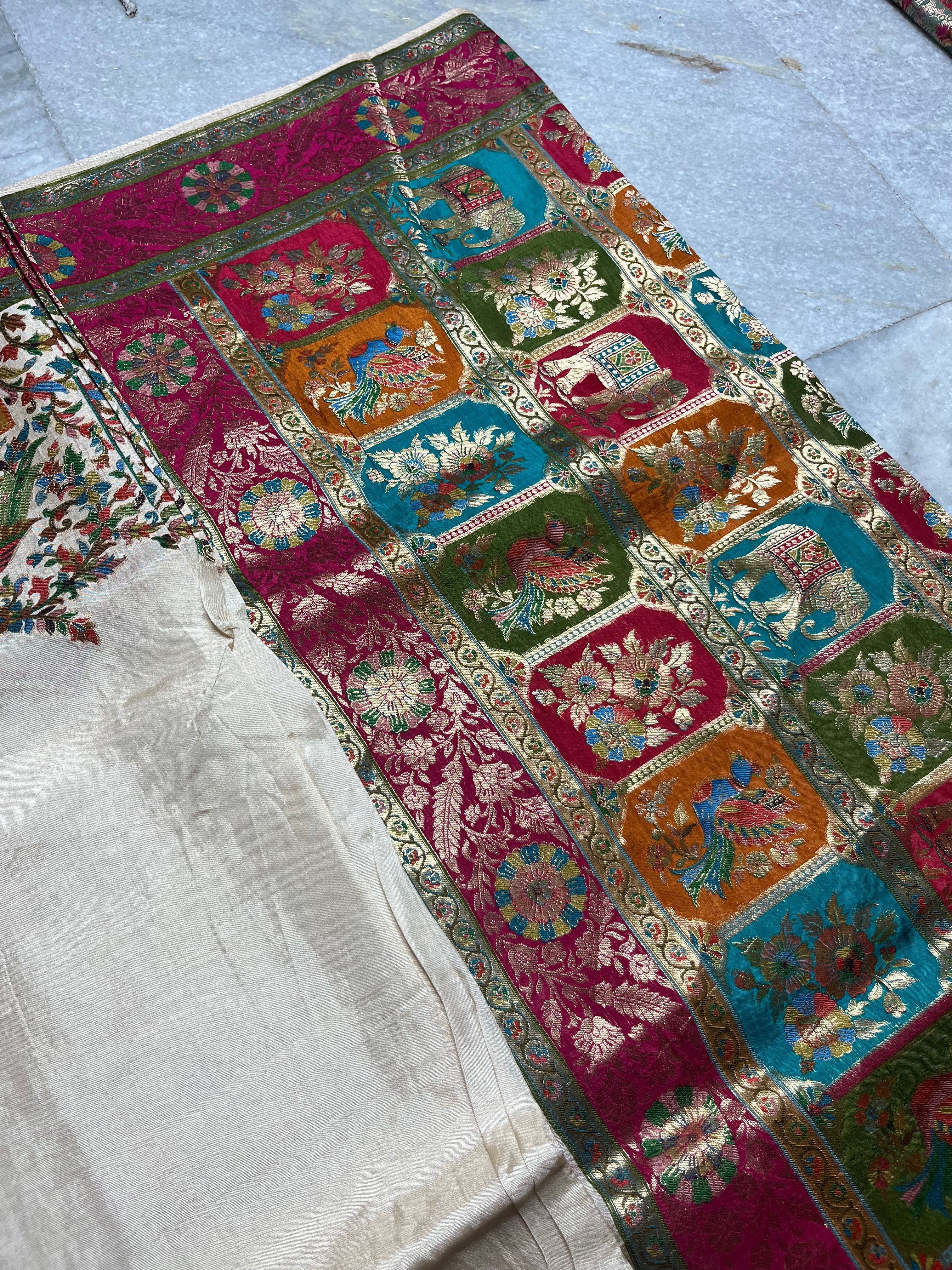 Pashmina silk saree