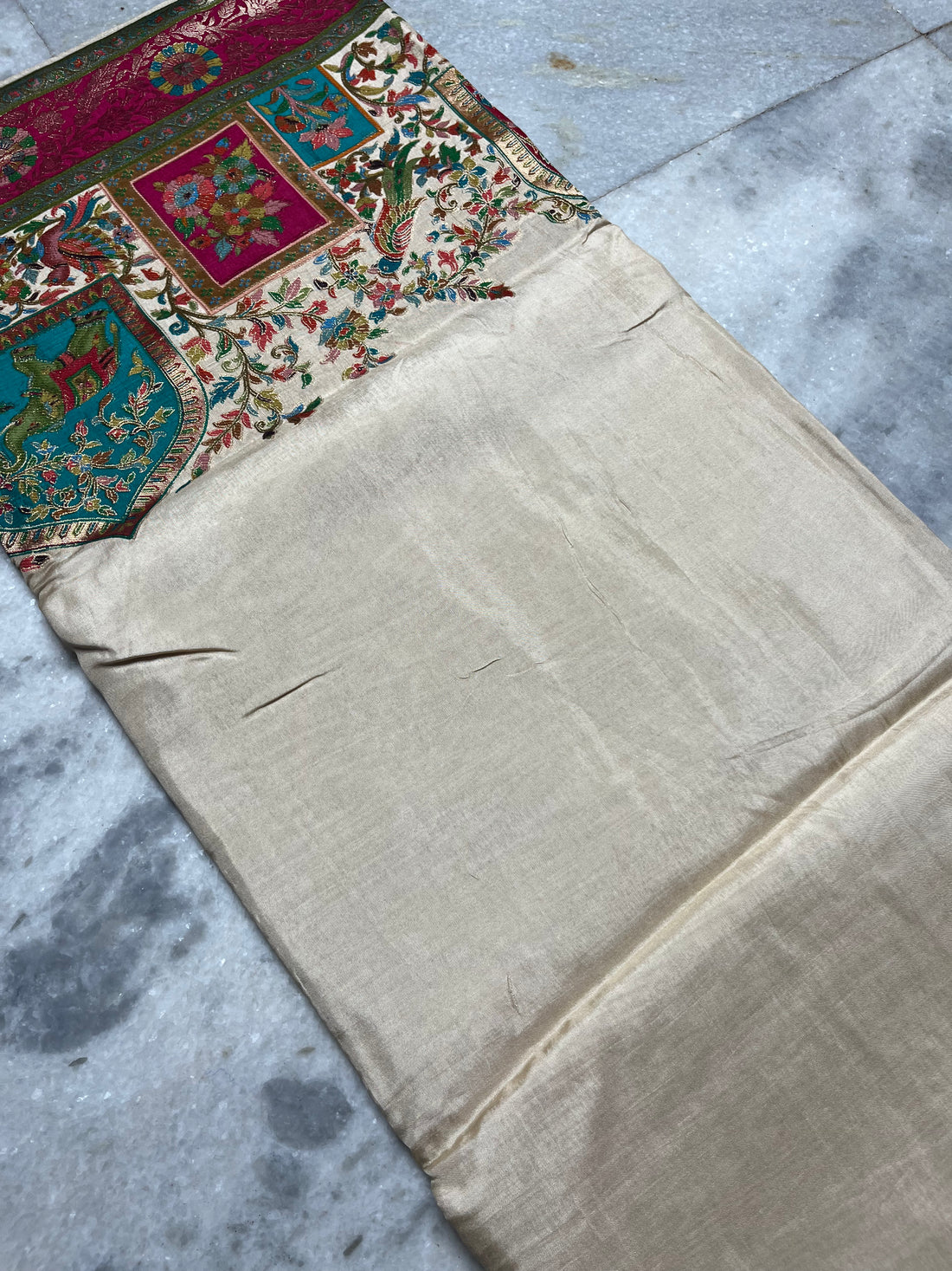 Pashmina silk saree