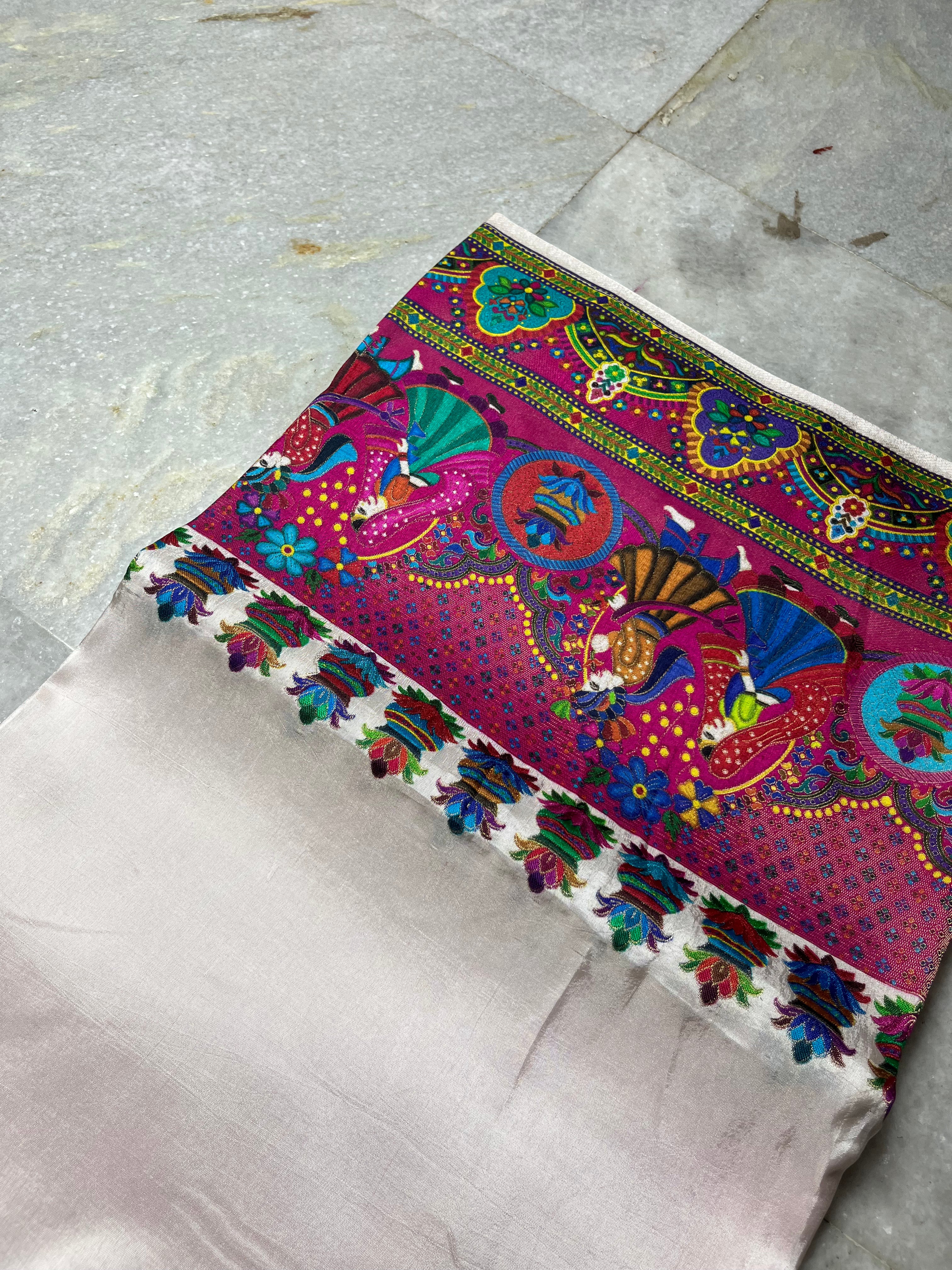 Pashmina silk saree