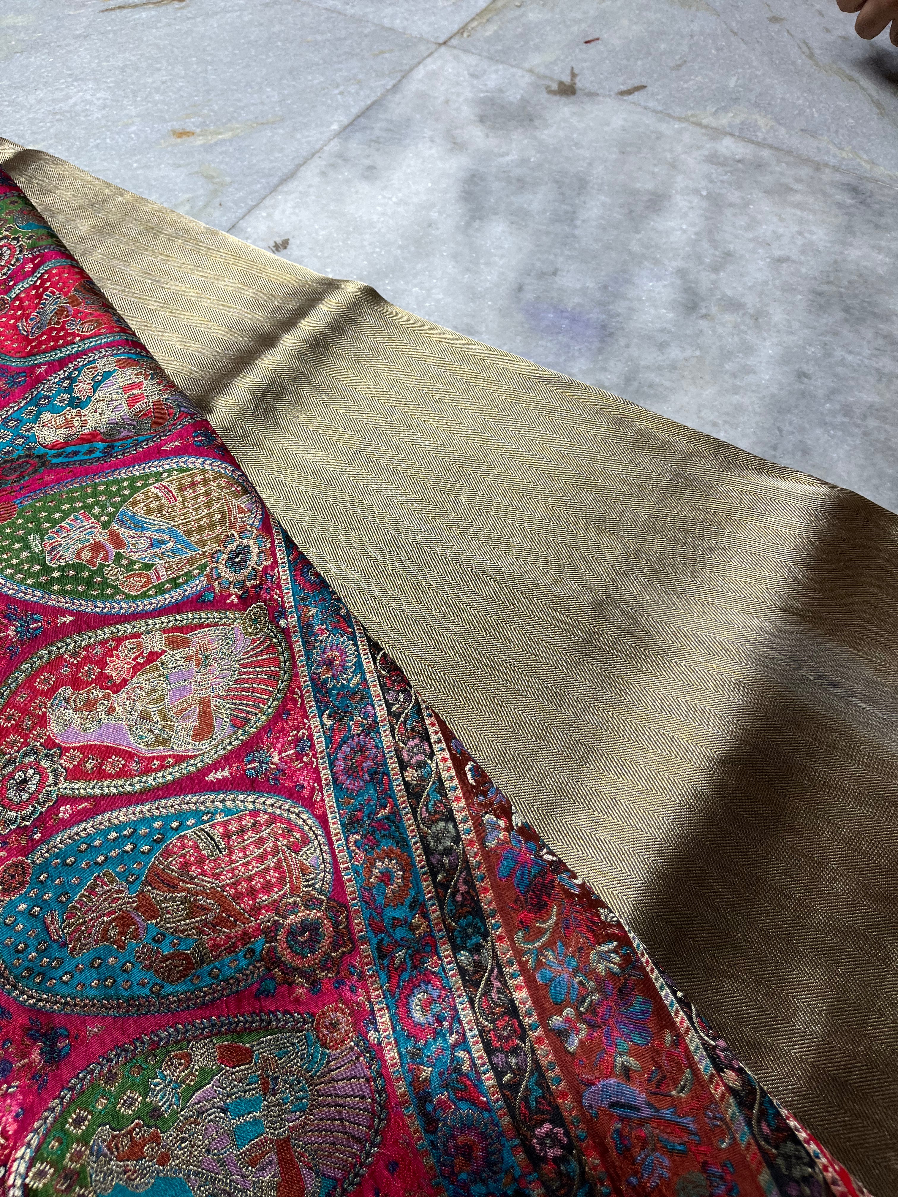 Tissue Pashmina silk saree