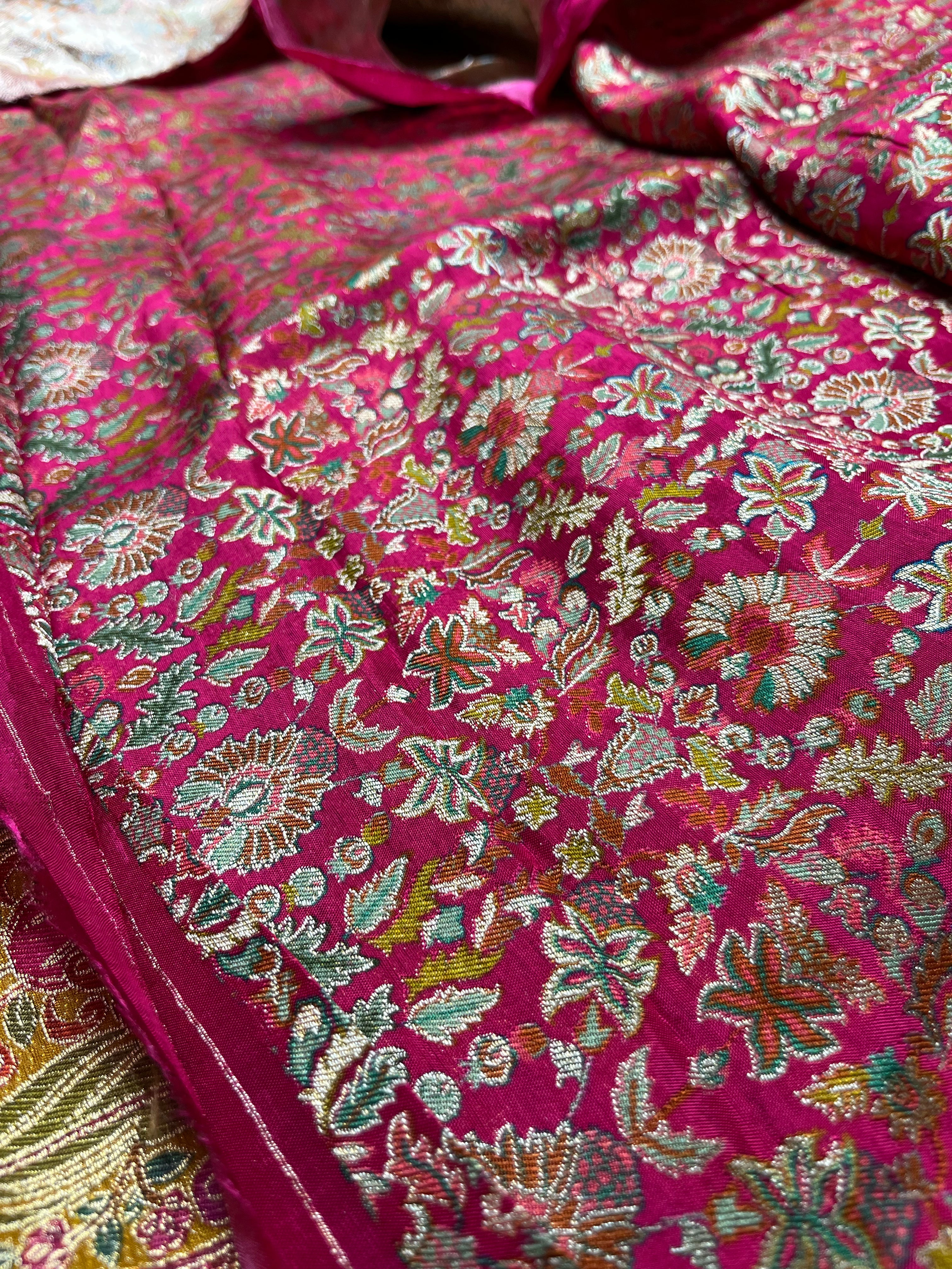 Tissue pashmina silk saree