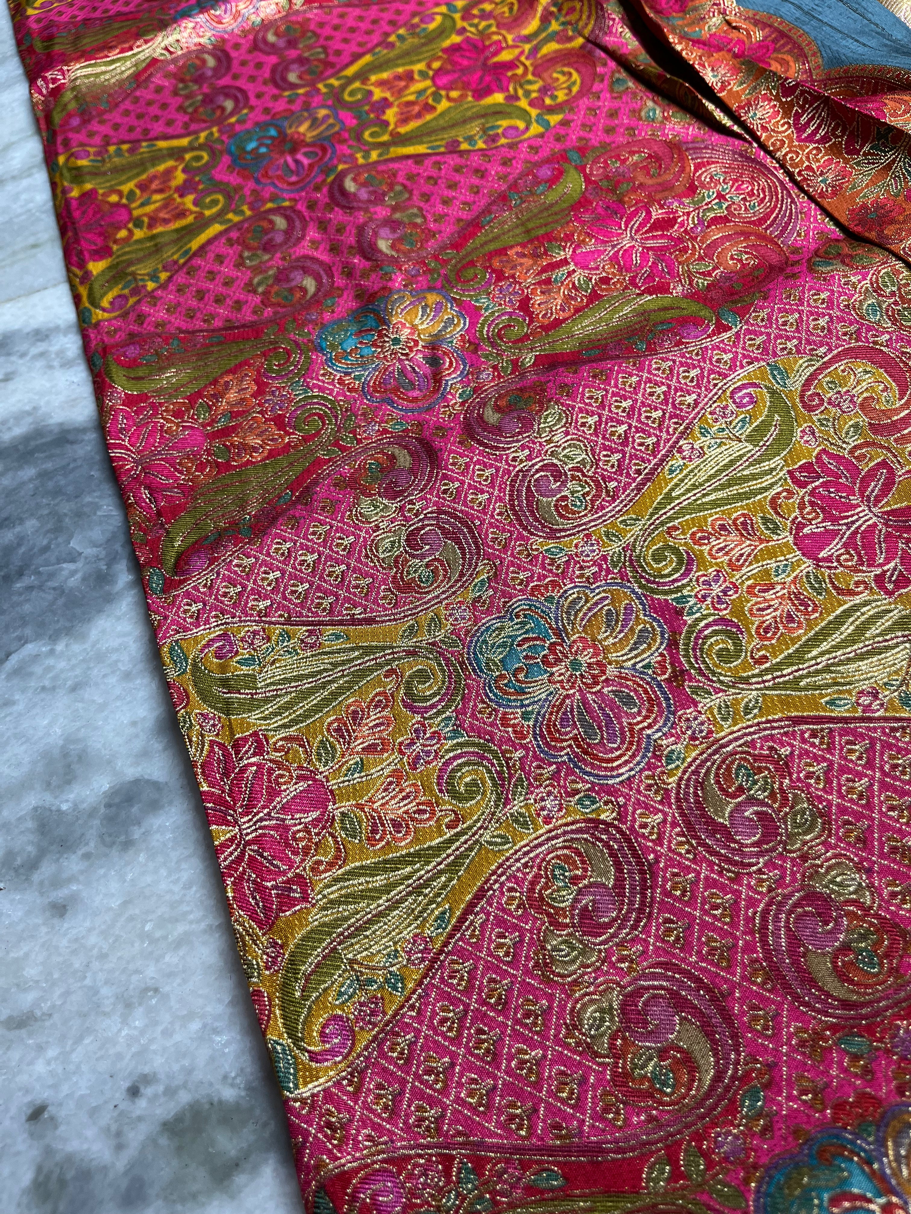 Tissue pashmina silk saree