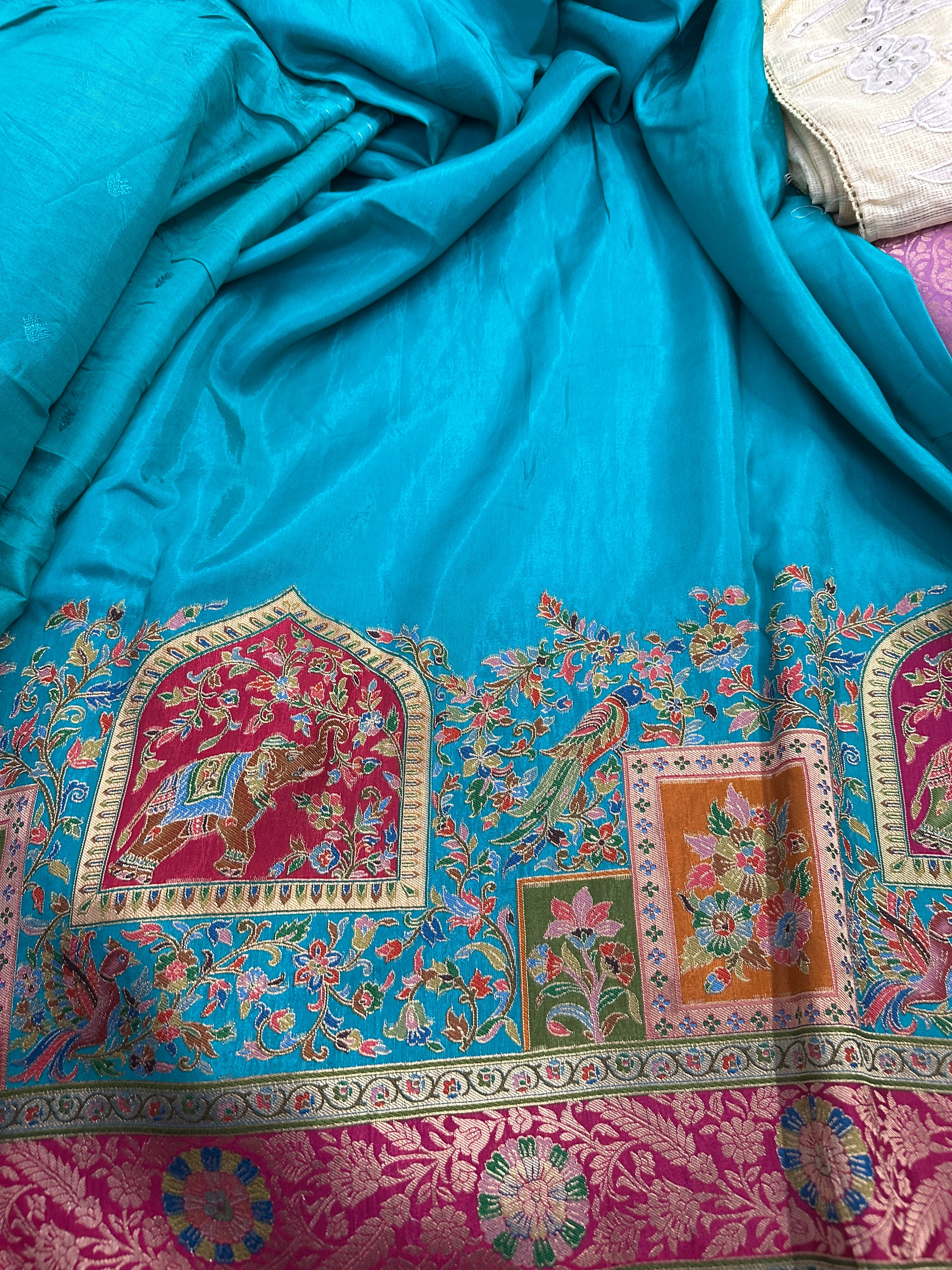 Pashmina silk saree