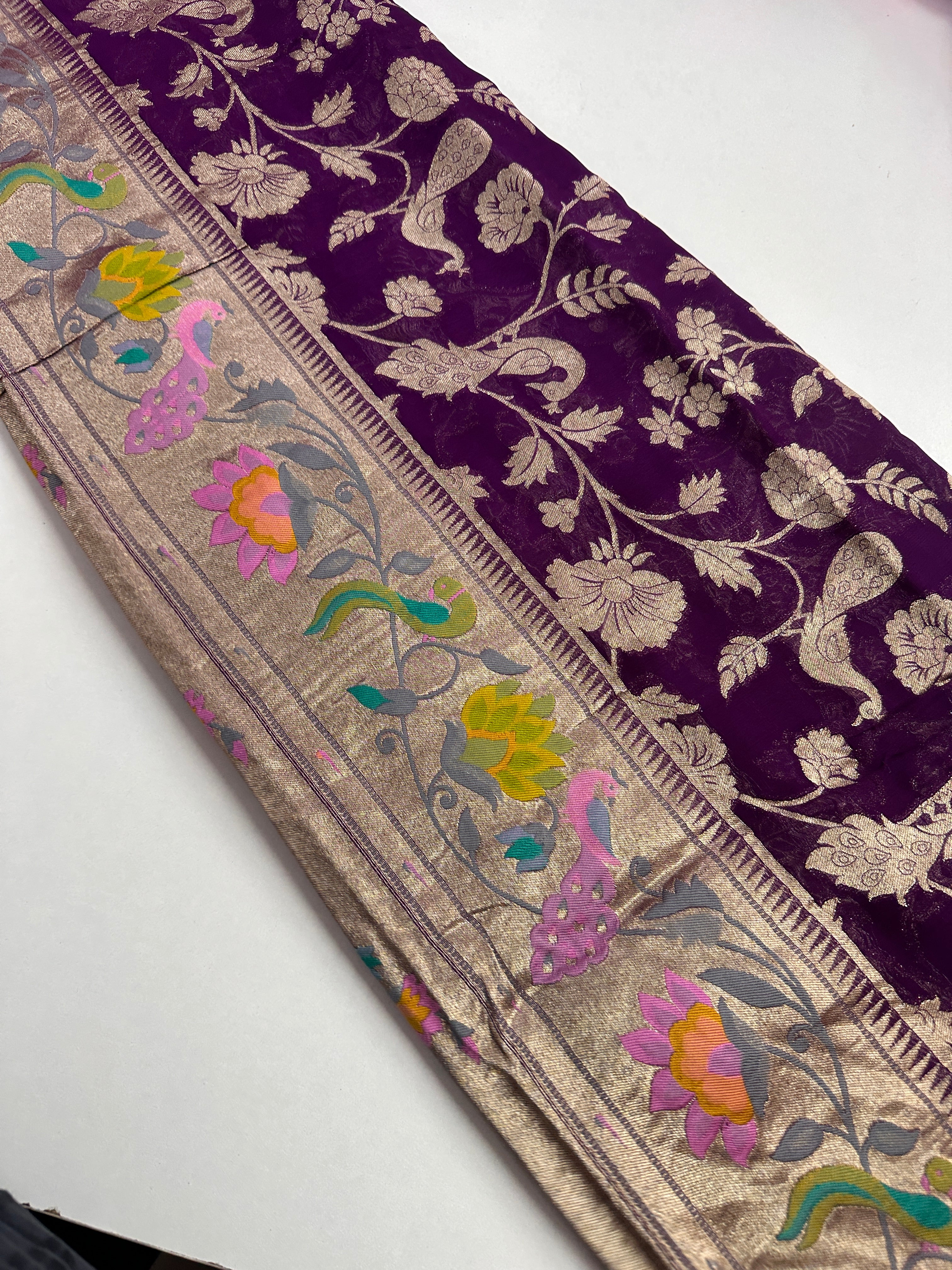 Khaddi Georgette saree