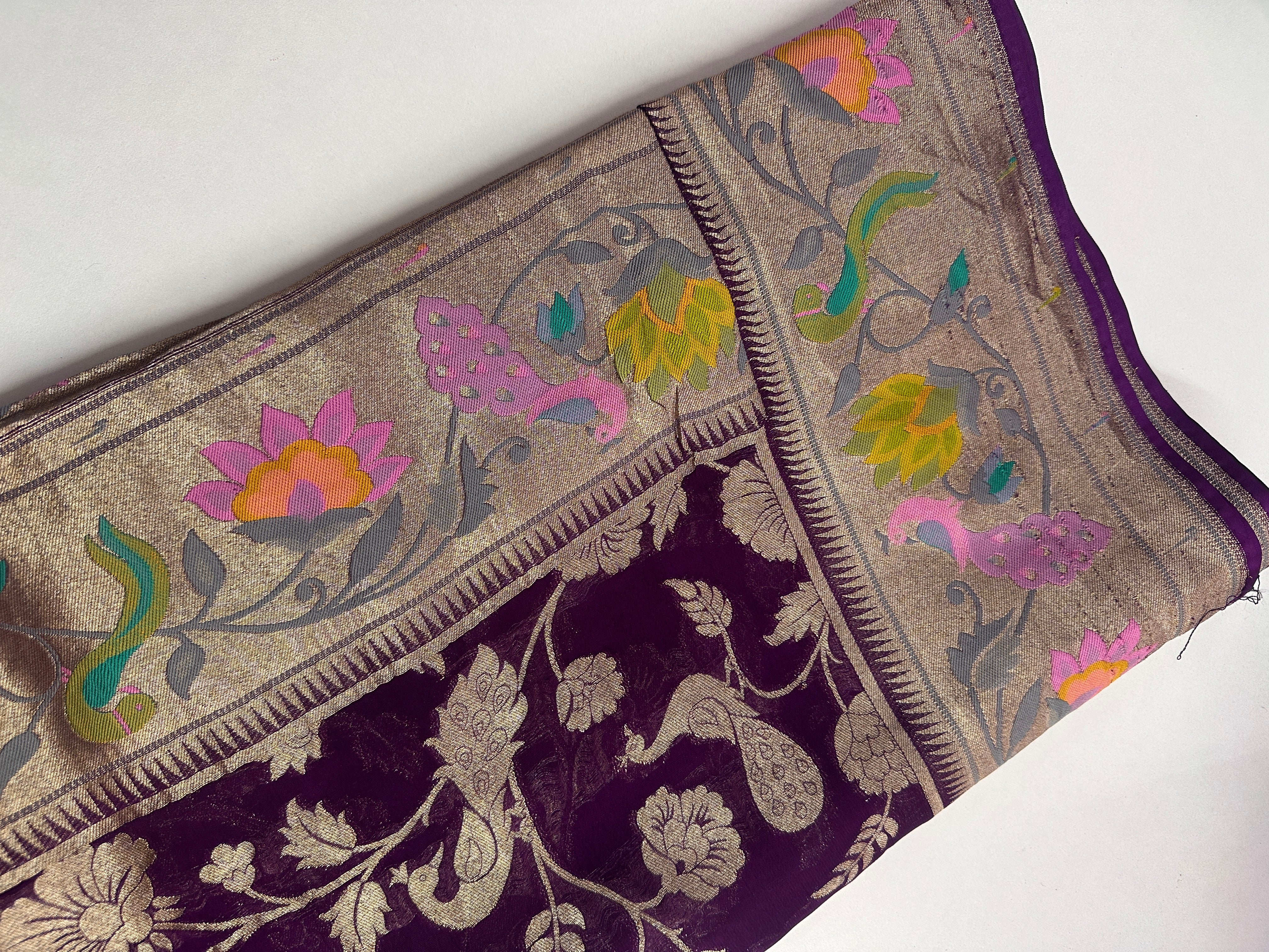 Khaddi Georgette saree