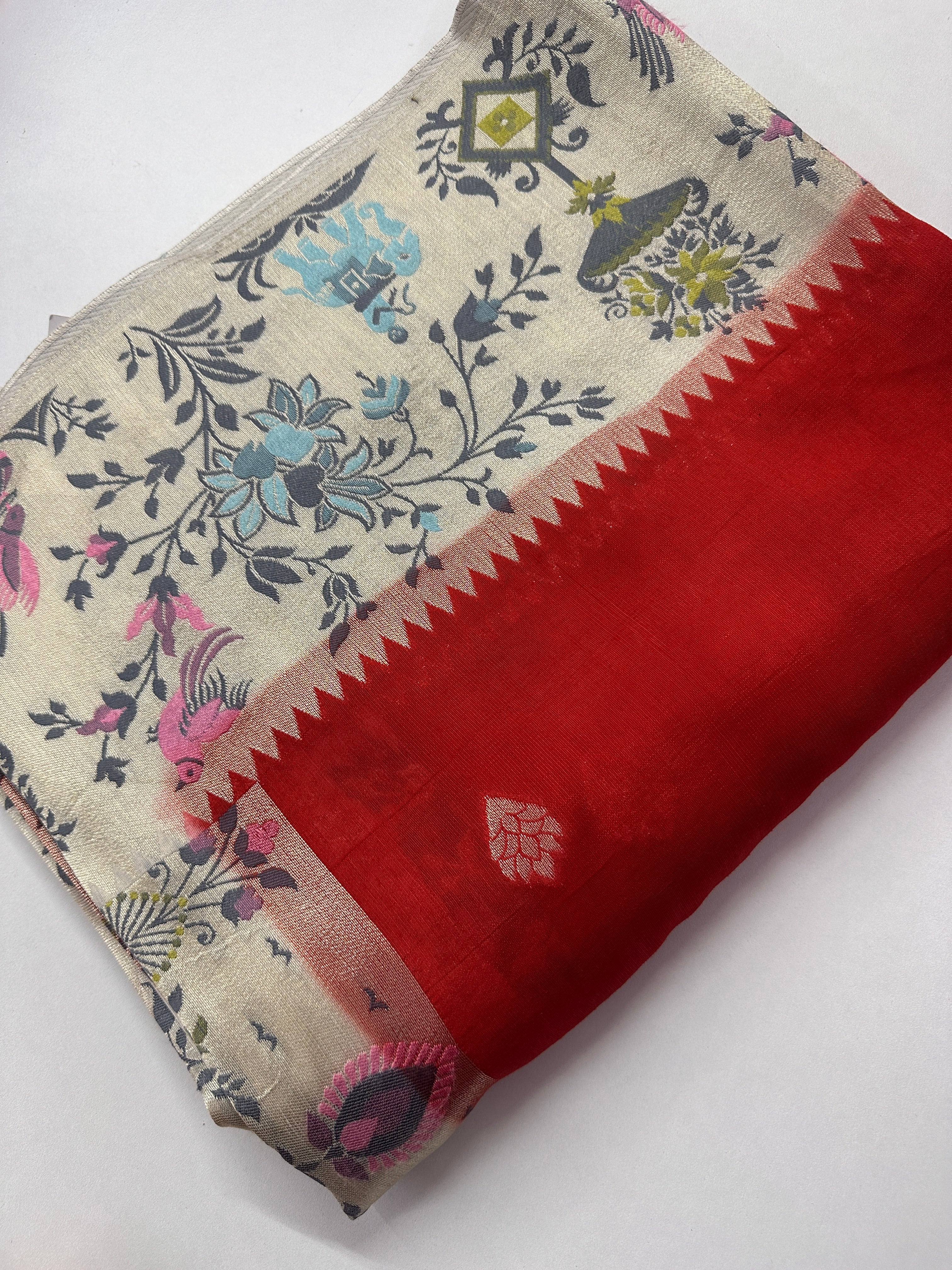 Tussar georgette saree