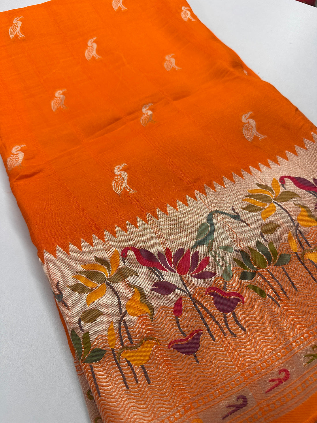 Tussar georgette saree