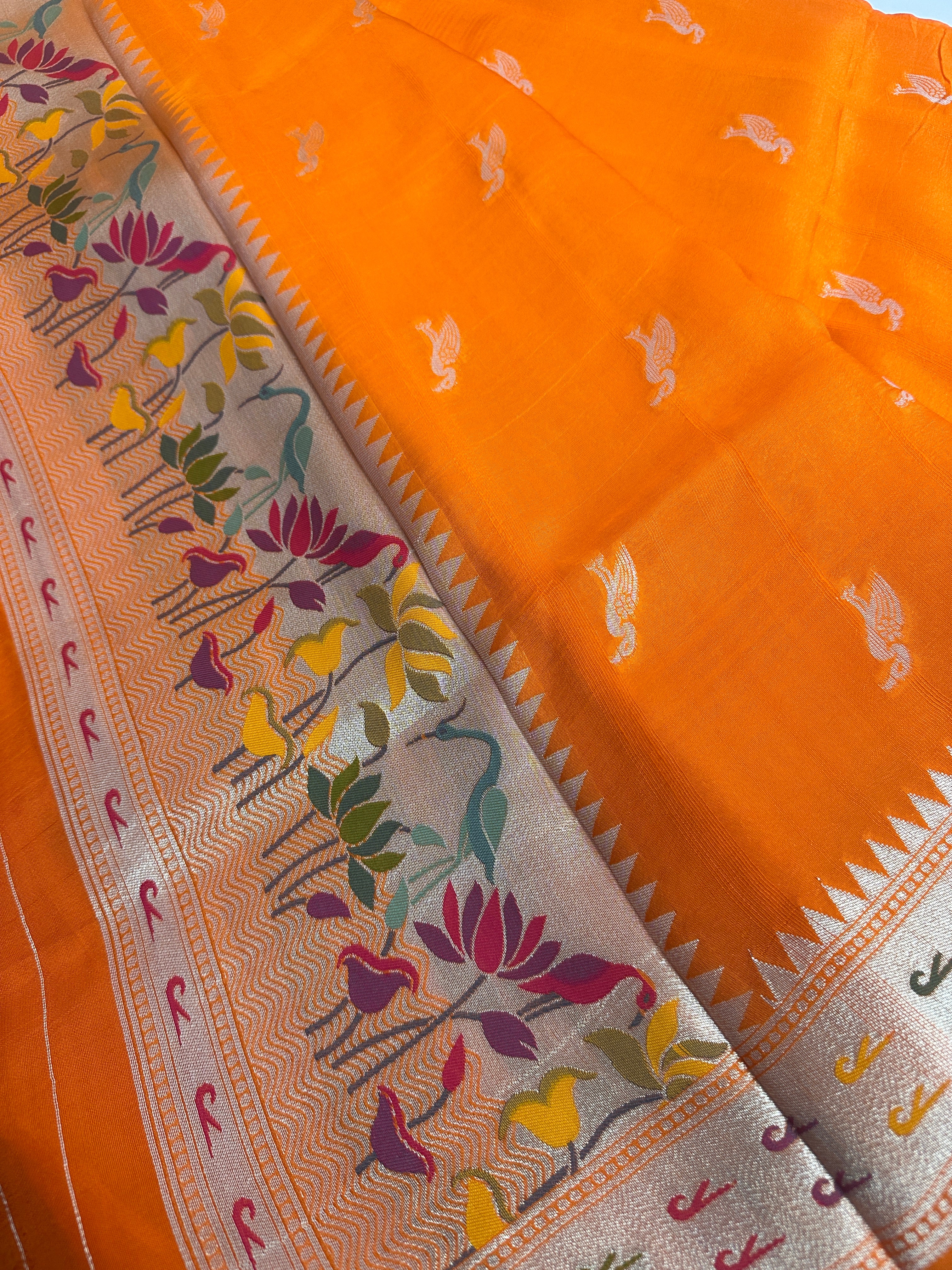 Tussar georgette saree