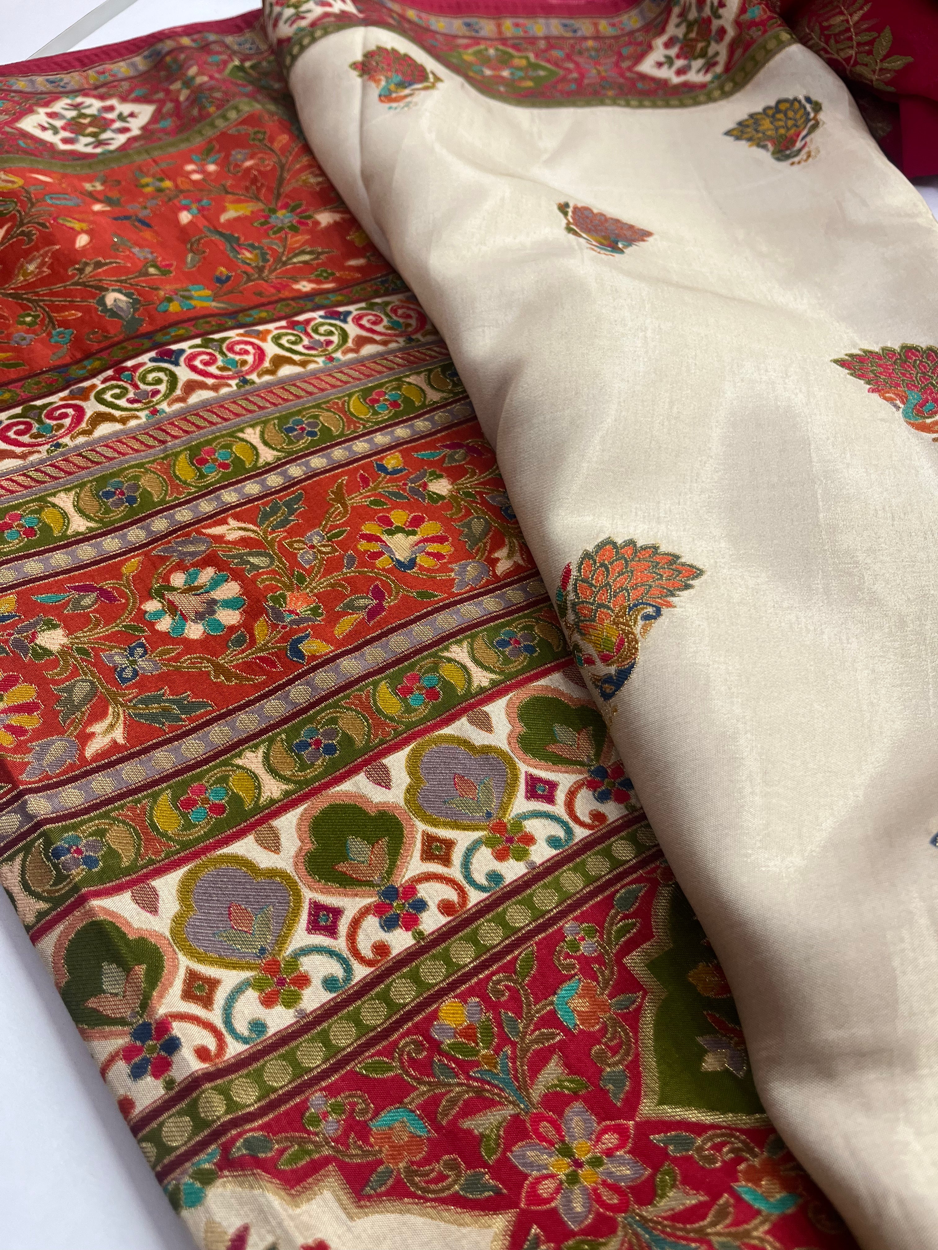 Pashmina silk saree