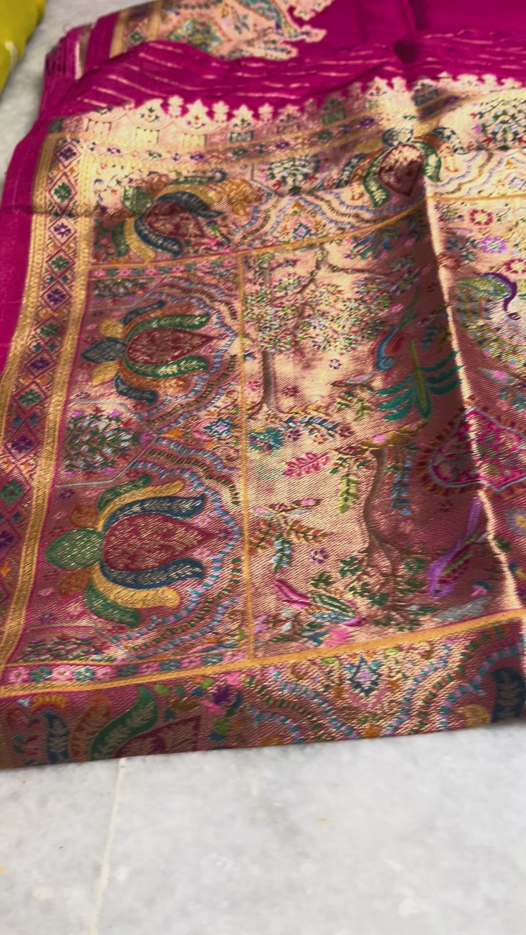 Pashmina silk pink saree