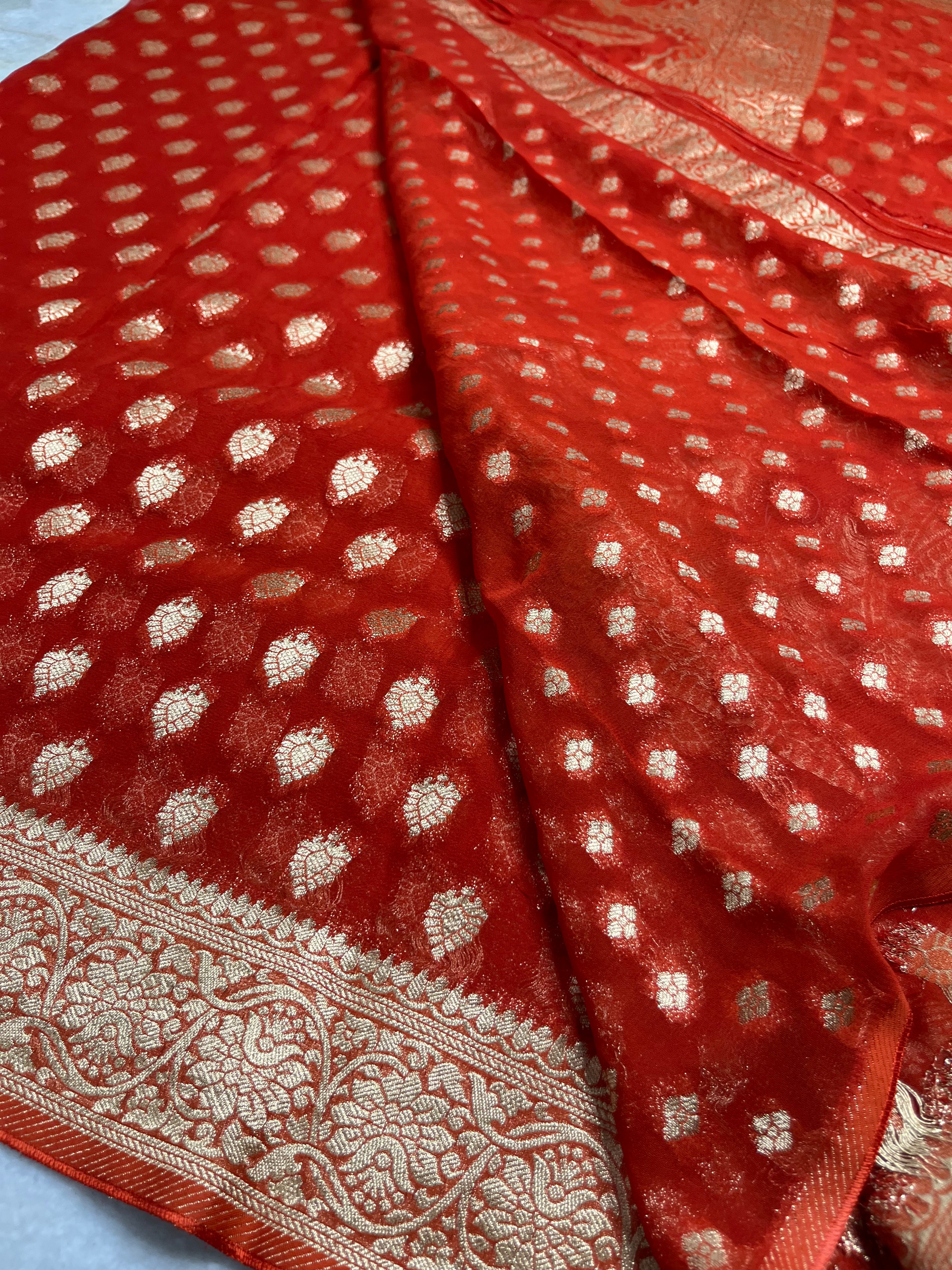 Khaddi georgette saree