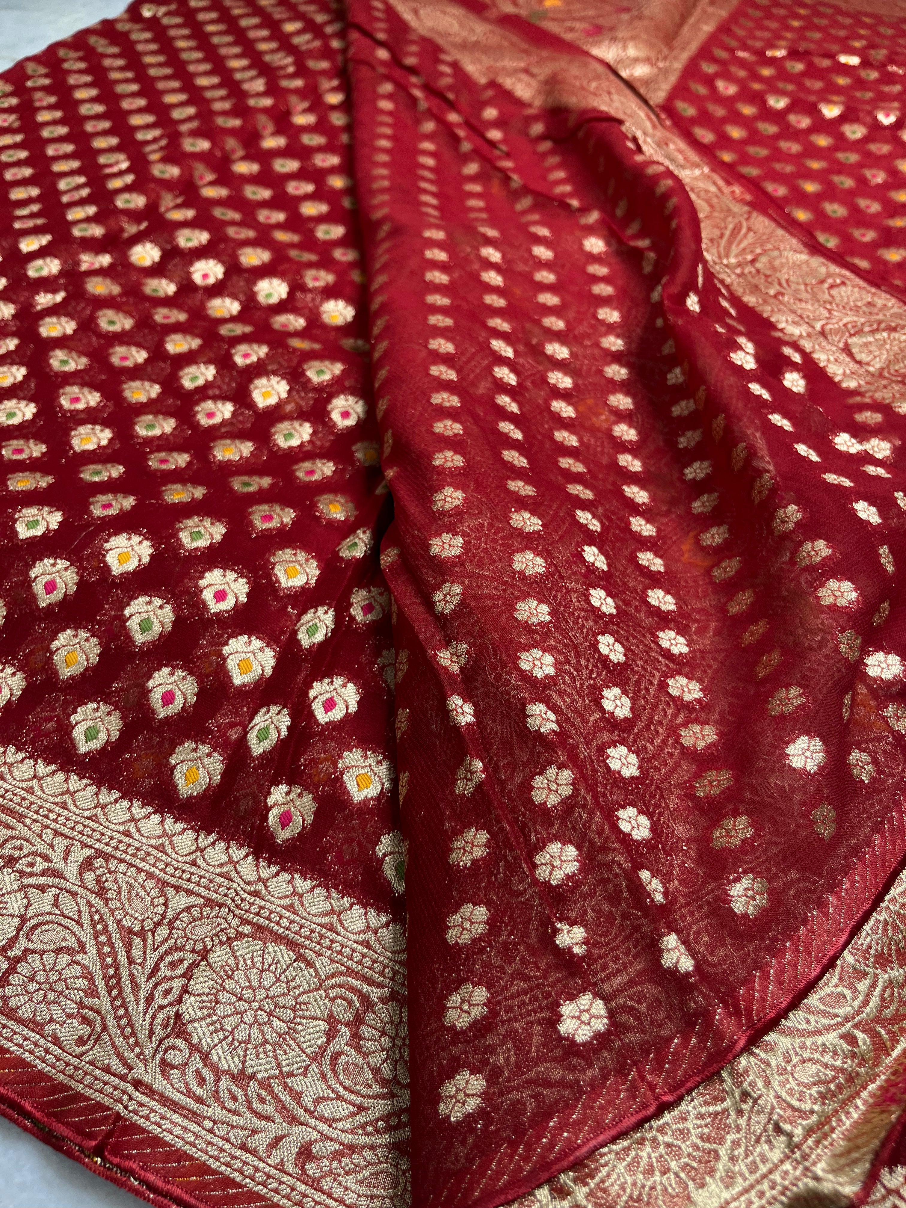 Khaddi georgette saree