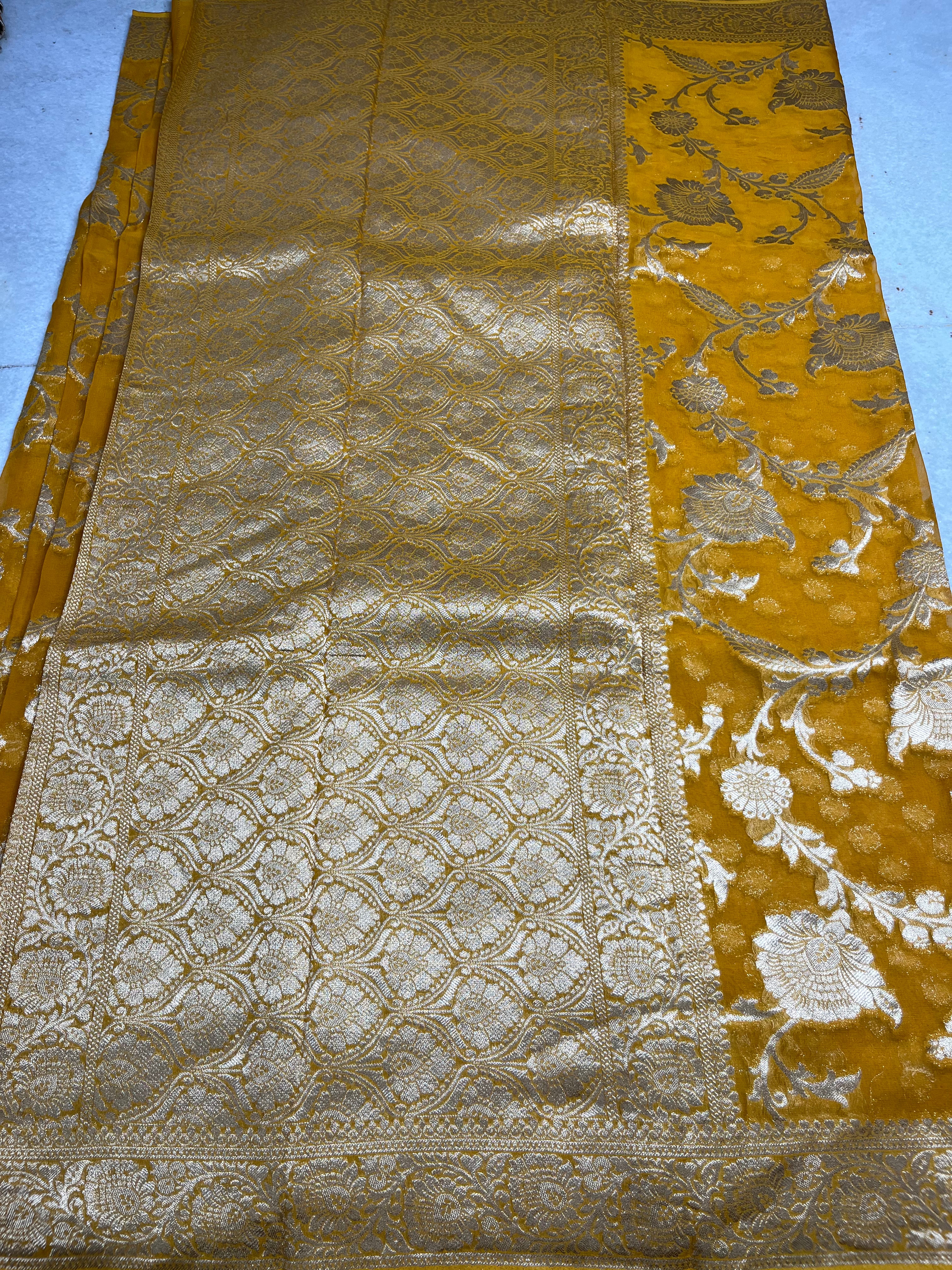 Khaddi georgette saree