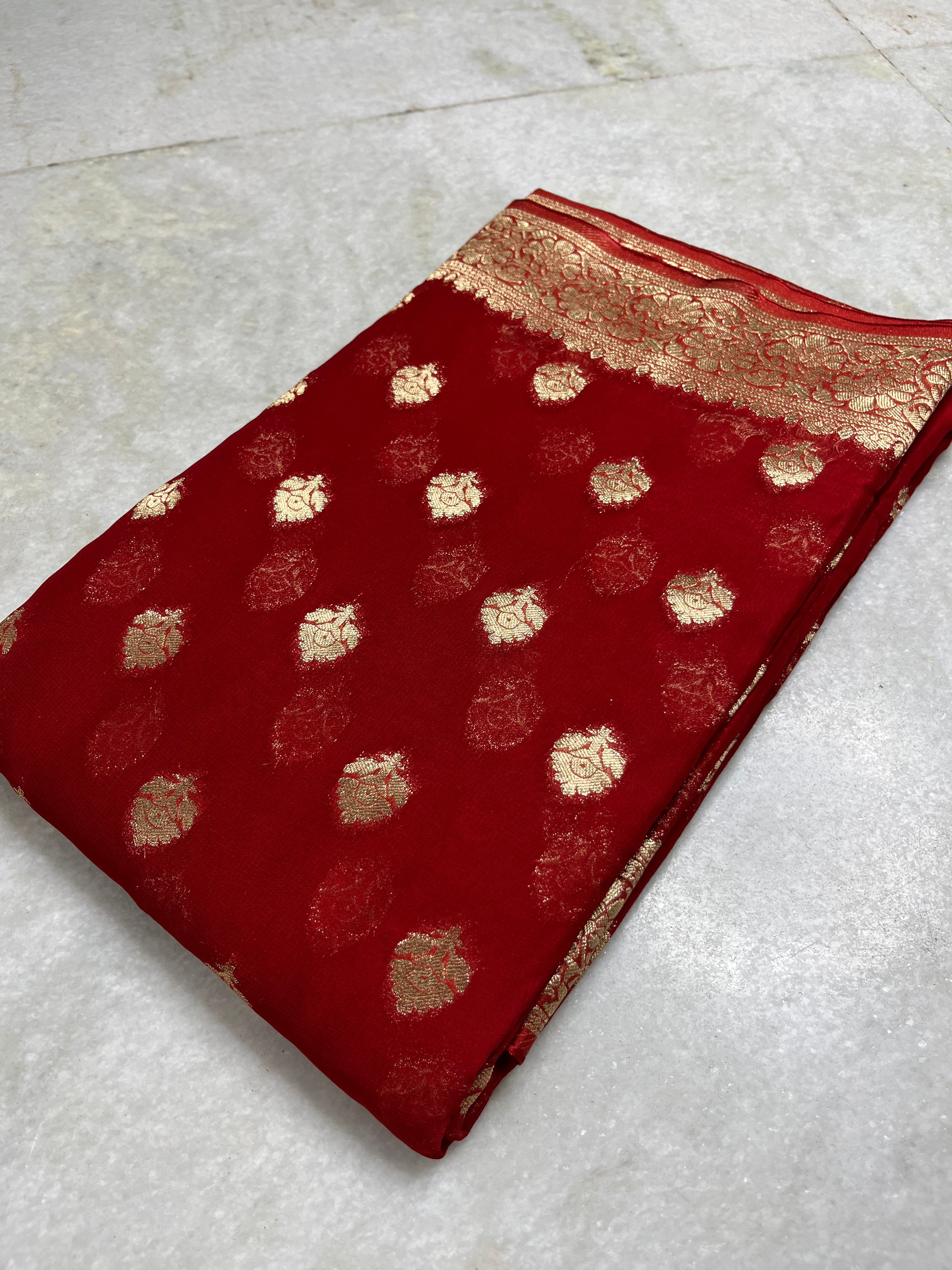 Khaddi georgette saree