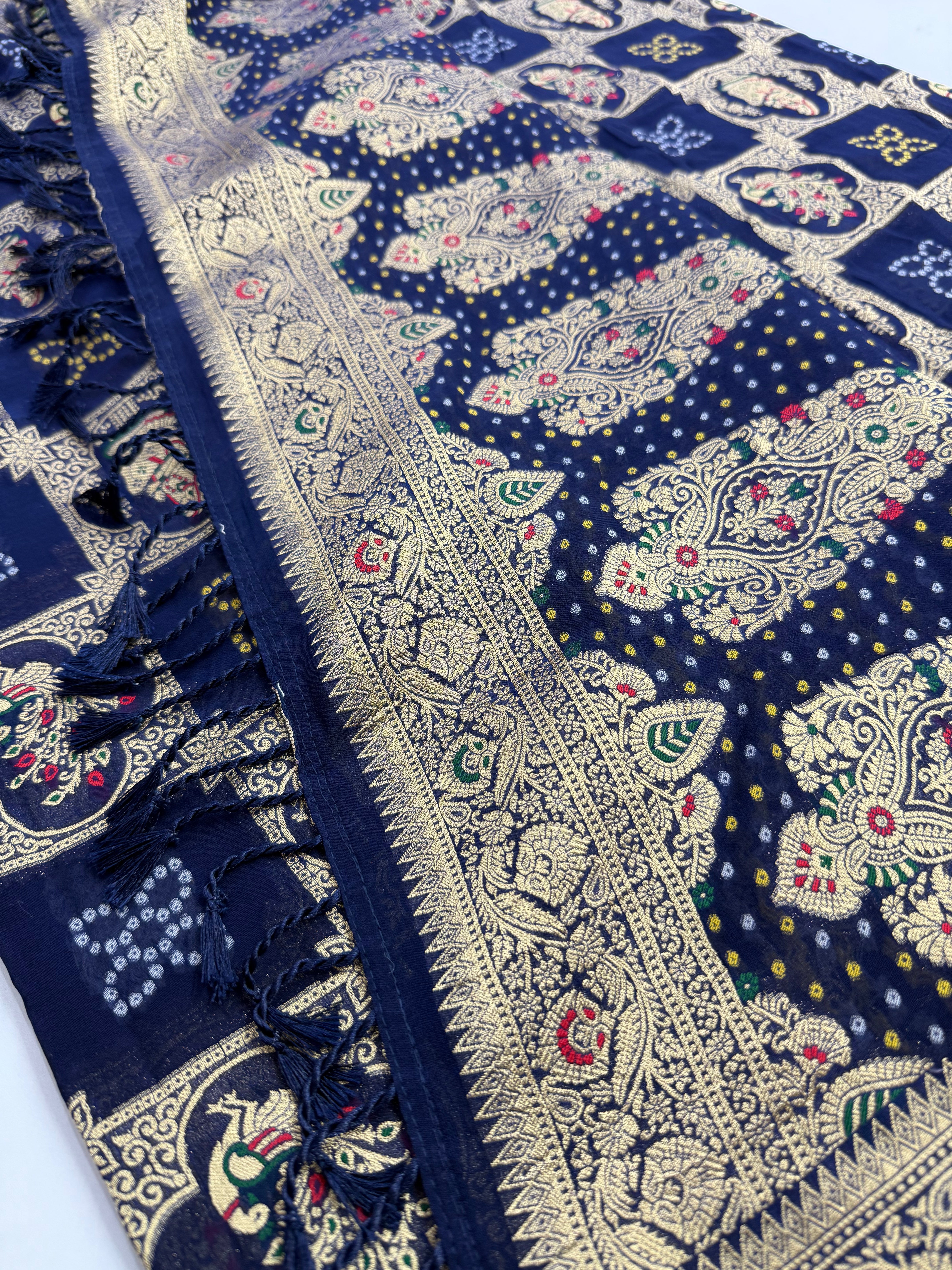 Khaddi georgette saree