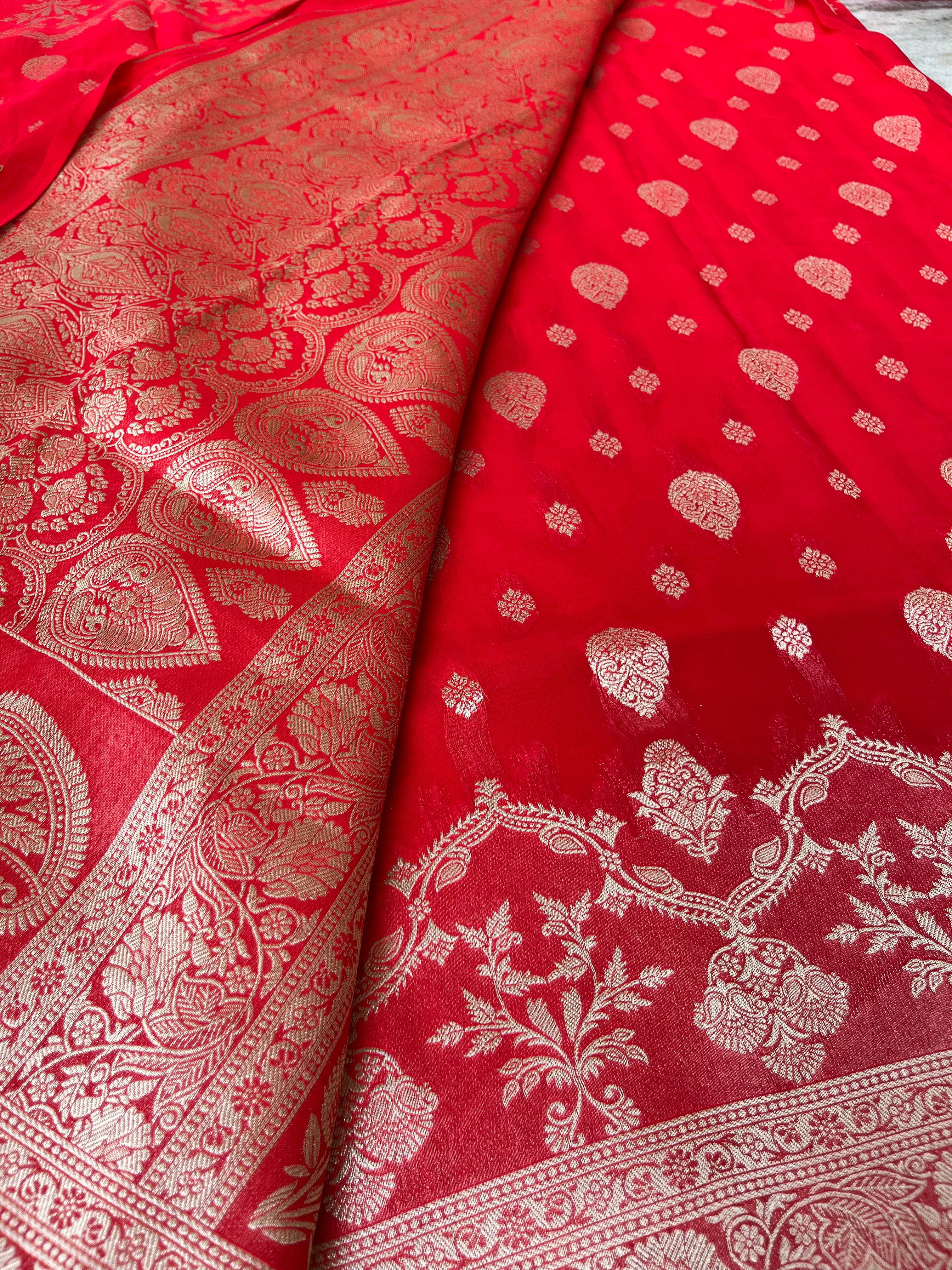 Khaddi georgette saree