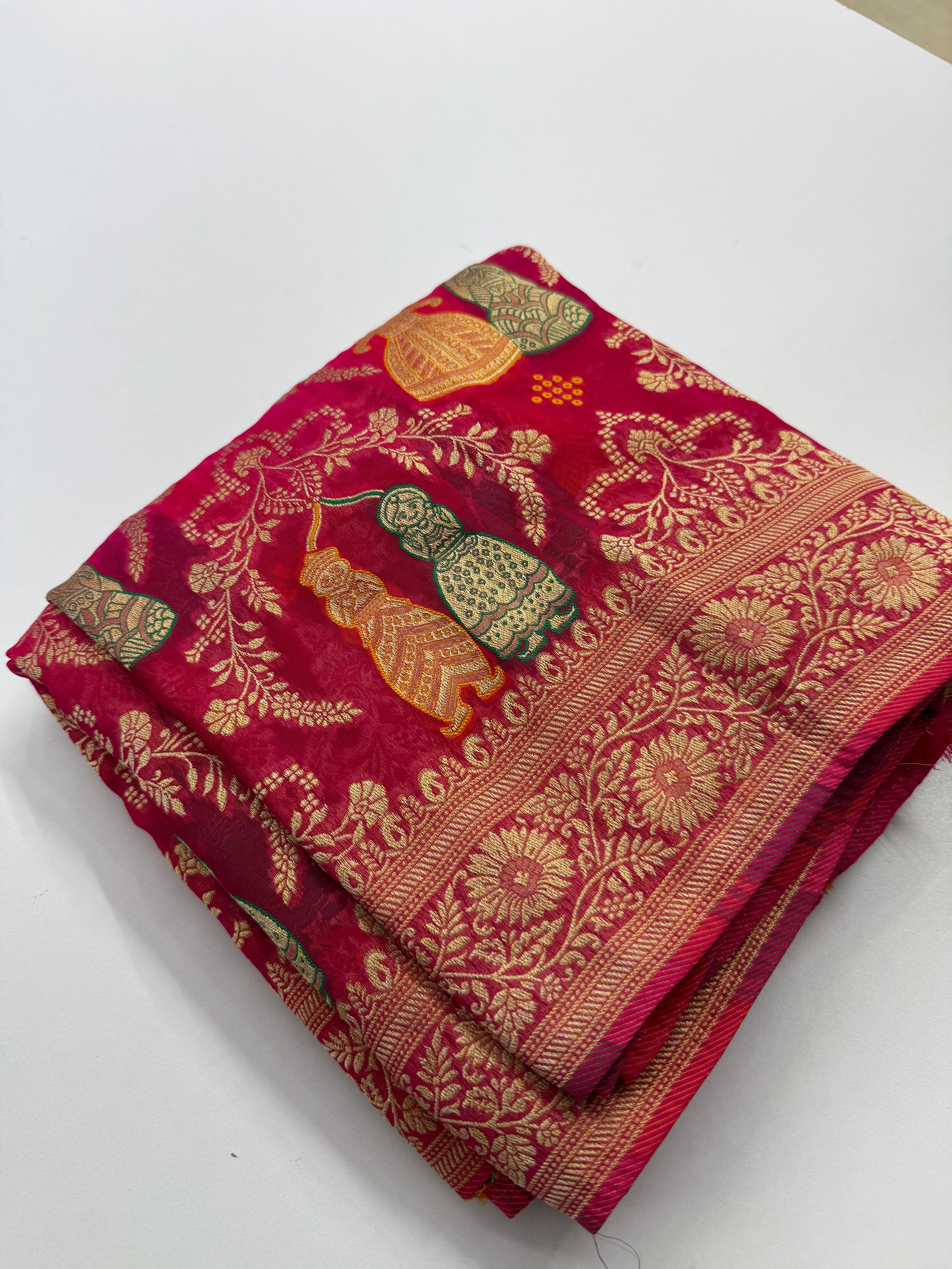 Khaddi georgette saree