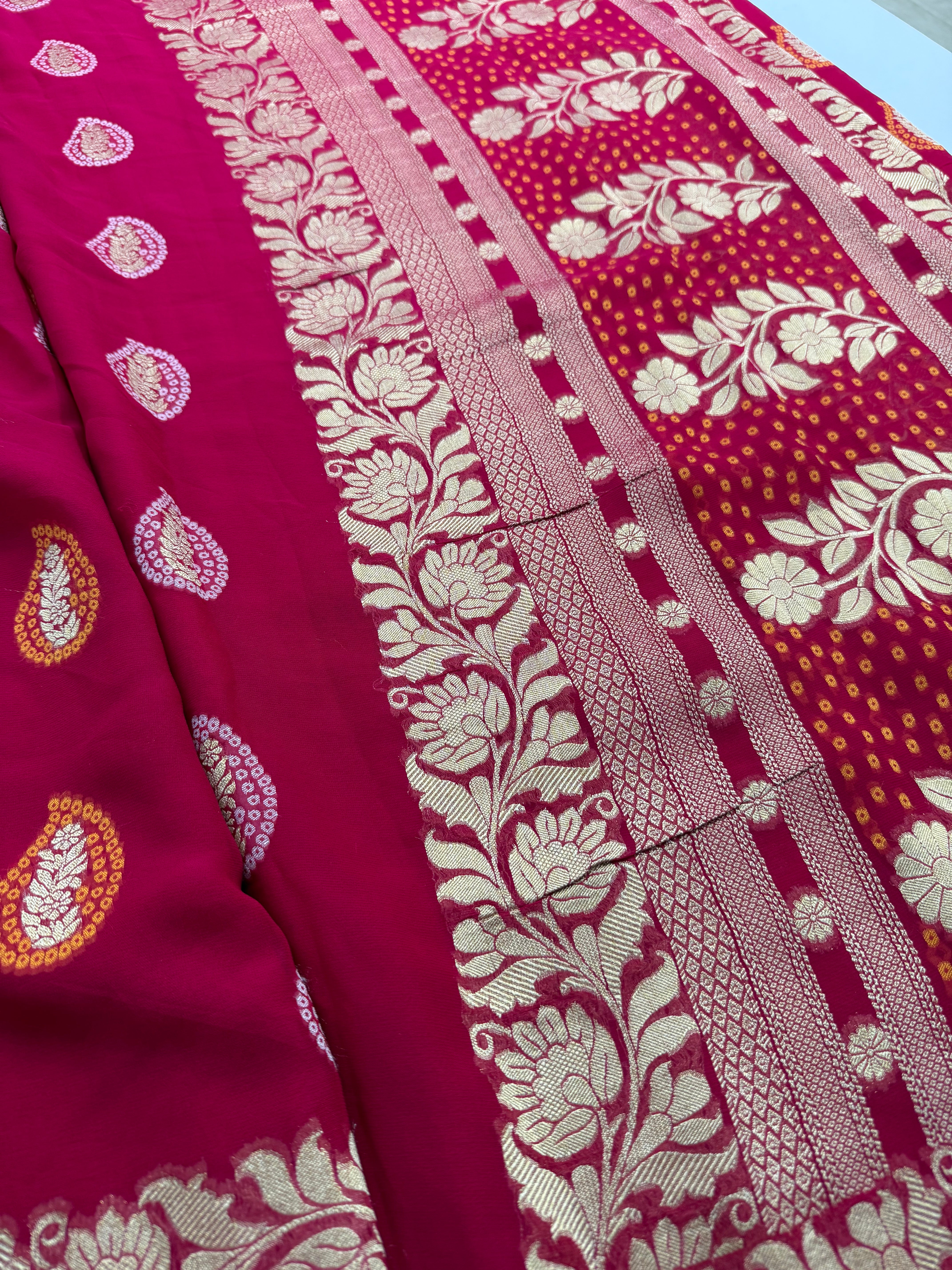 Khaddi georgette saree